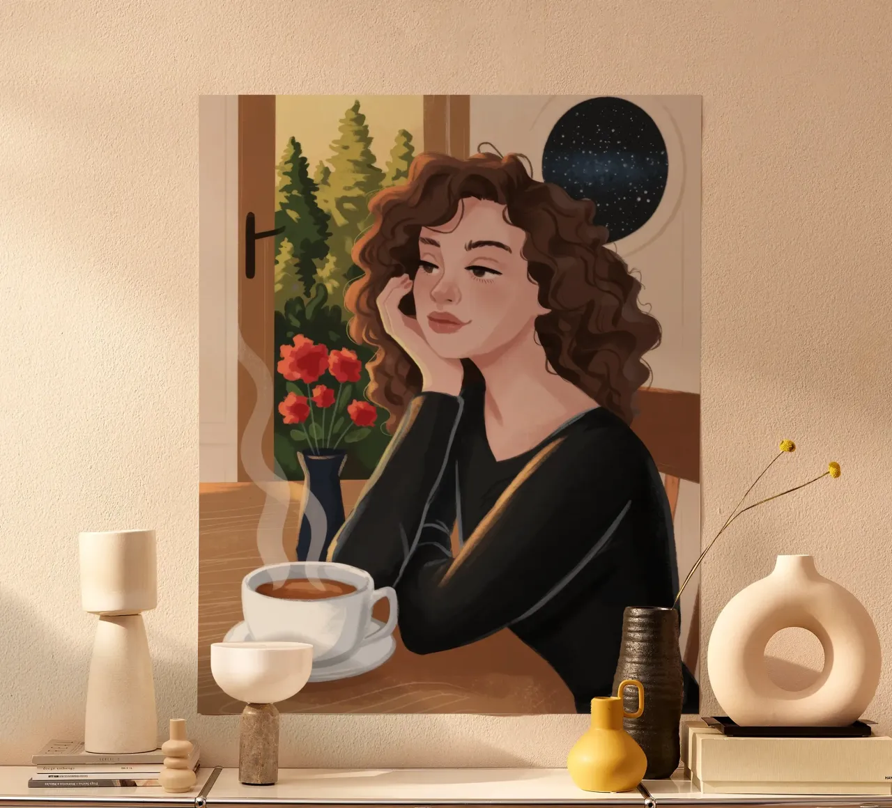 Momento caffè accogliente carta hahnemühle da Atelier Tiga