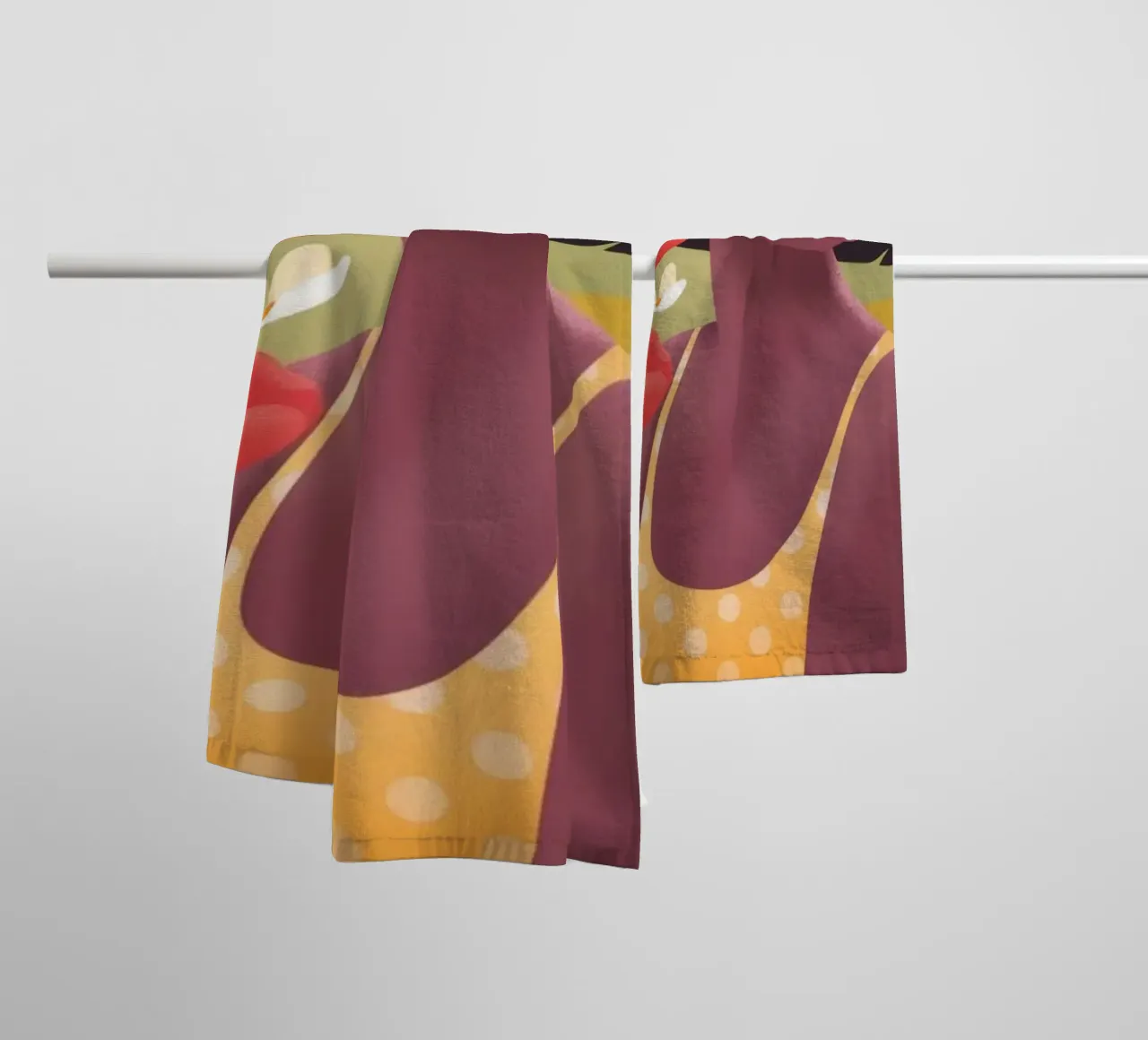 Sereno campo di papaveri asciugamano da bagno da Atelier Tiga