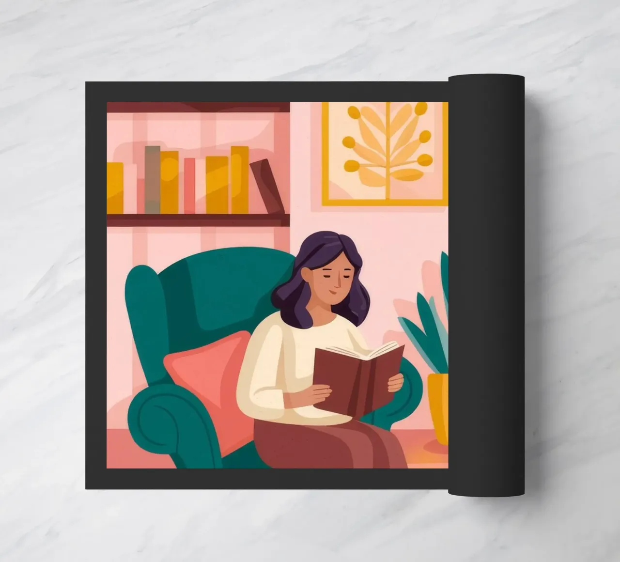 Escapada de lectura junto al fuego felpudo de Atelier Tiga
