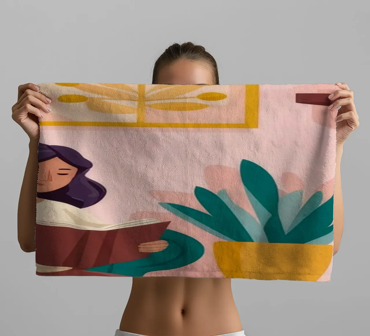 Fireside Reading Escape towel by Atelier Tiga