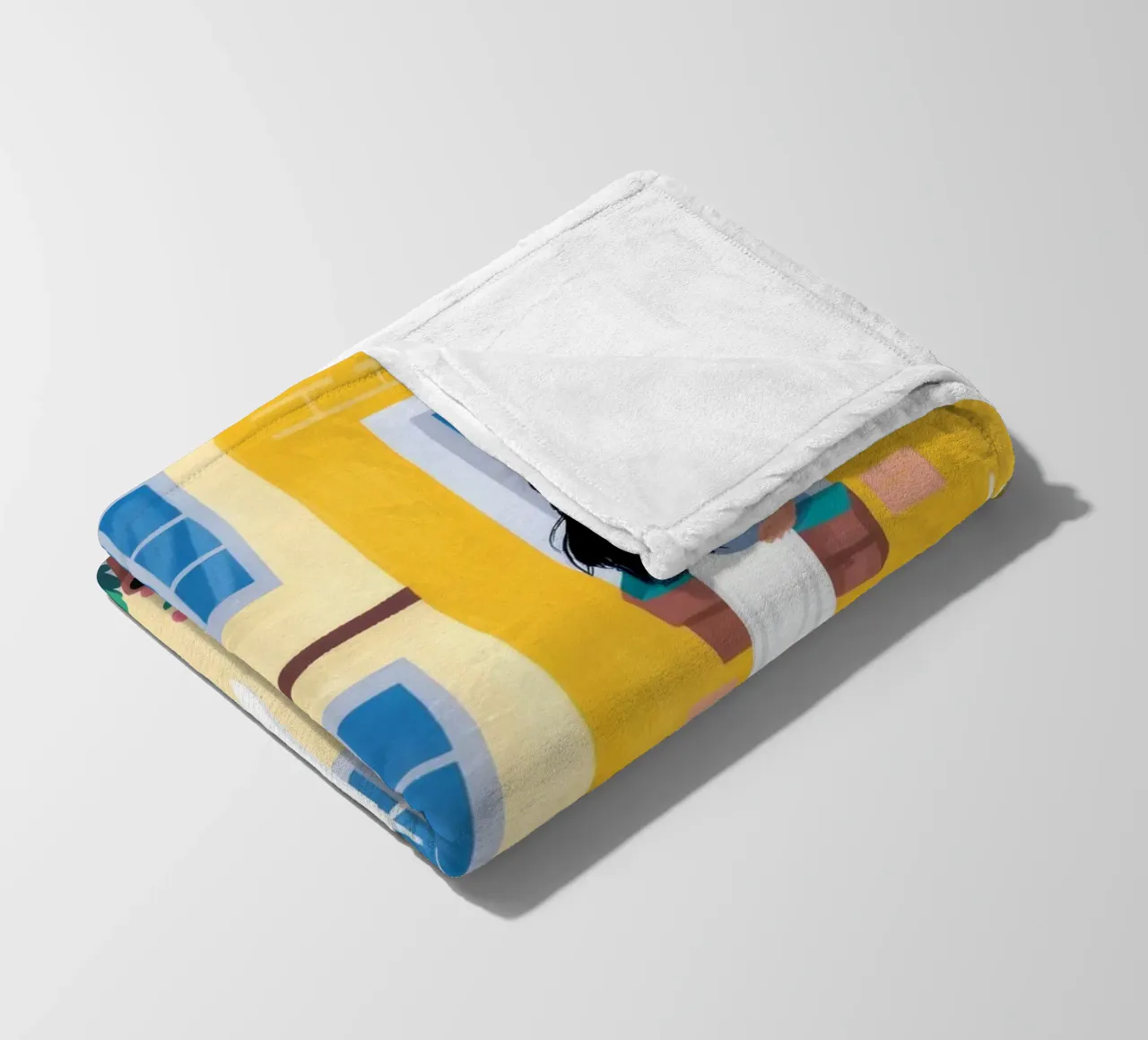 Vibrant Urban Life fleece blanket by Atelier Tiga