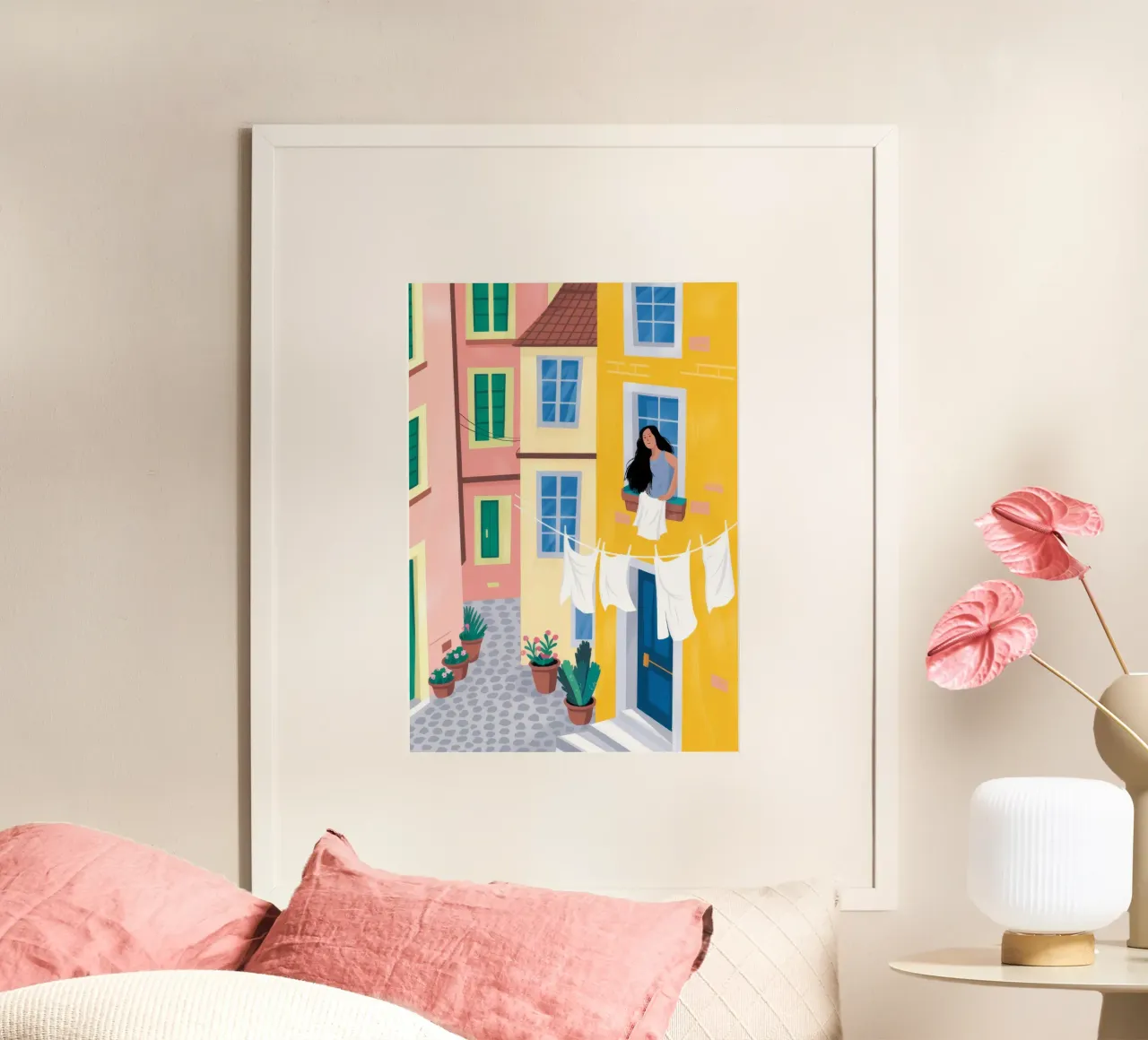 Lebendiges Stadtleben Poster von Atelier Tiga