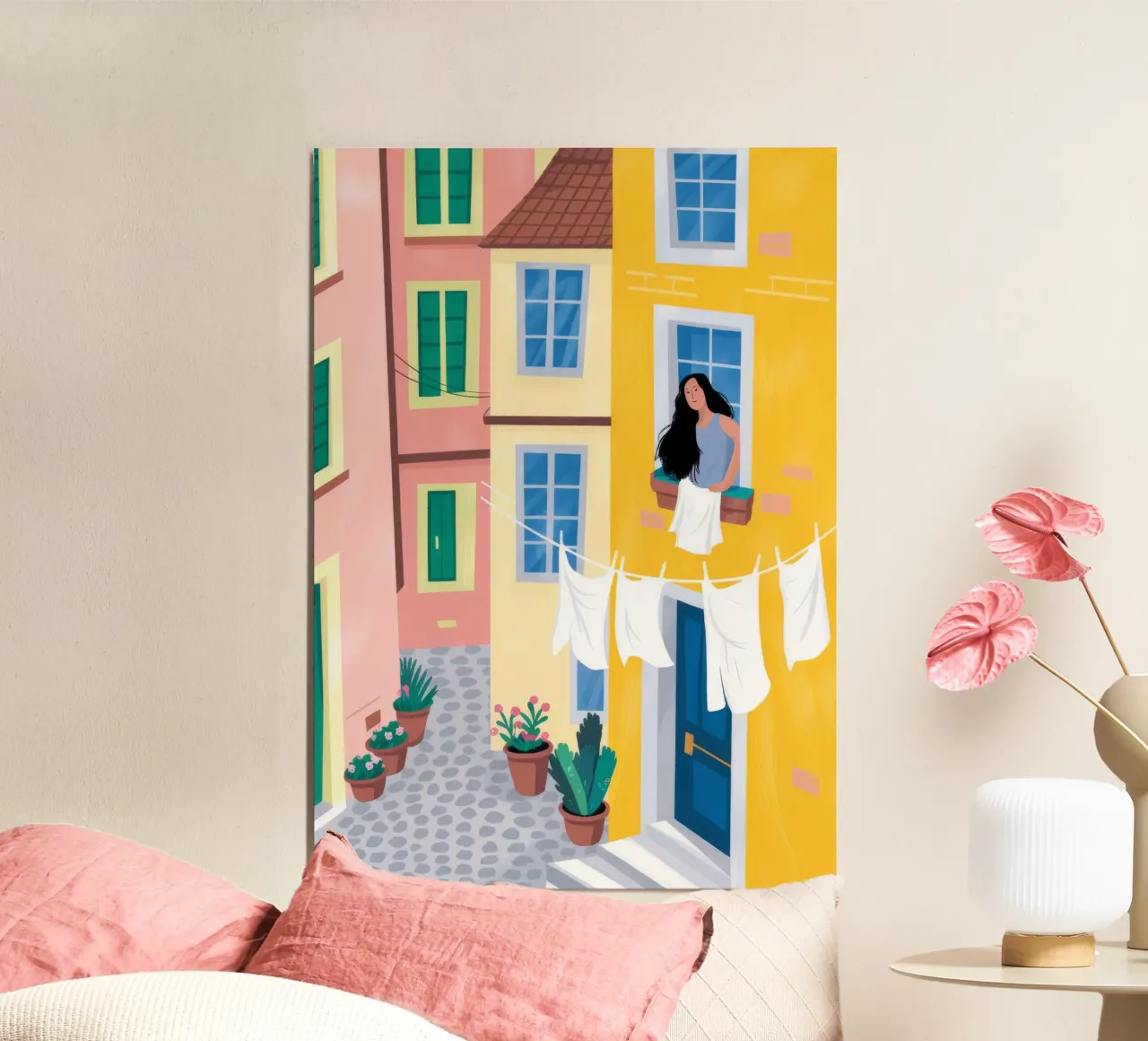 Lebendiges Stadtleben Poster von Atelier Tiga
