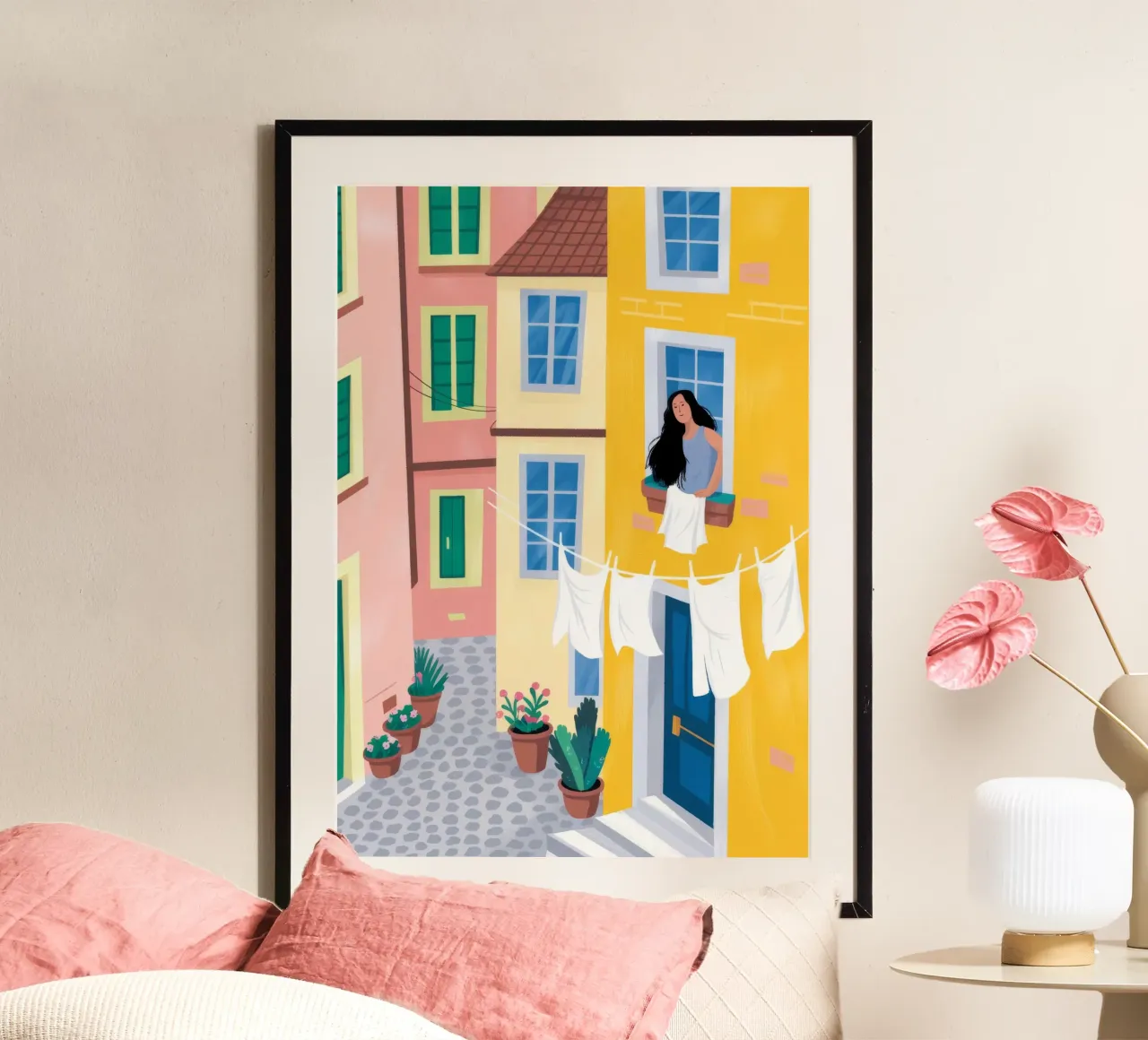 Lebendiges Stadtleben Poster von Atelier Tiga