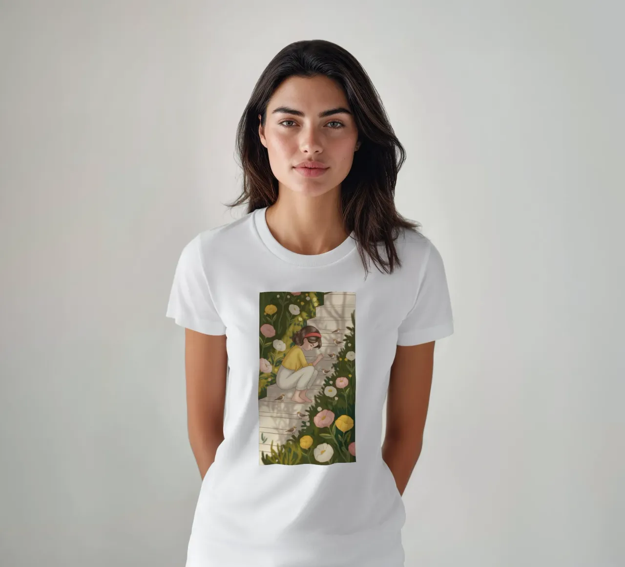 Momento di estrosità in giardino t-shirt da Atelier Tiga