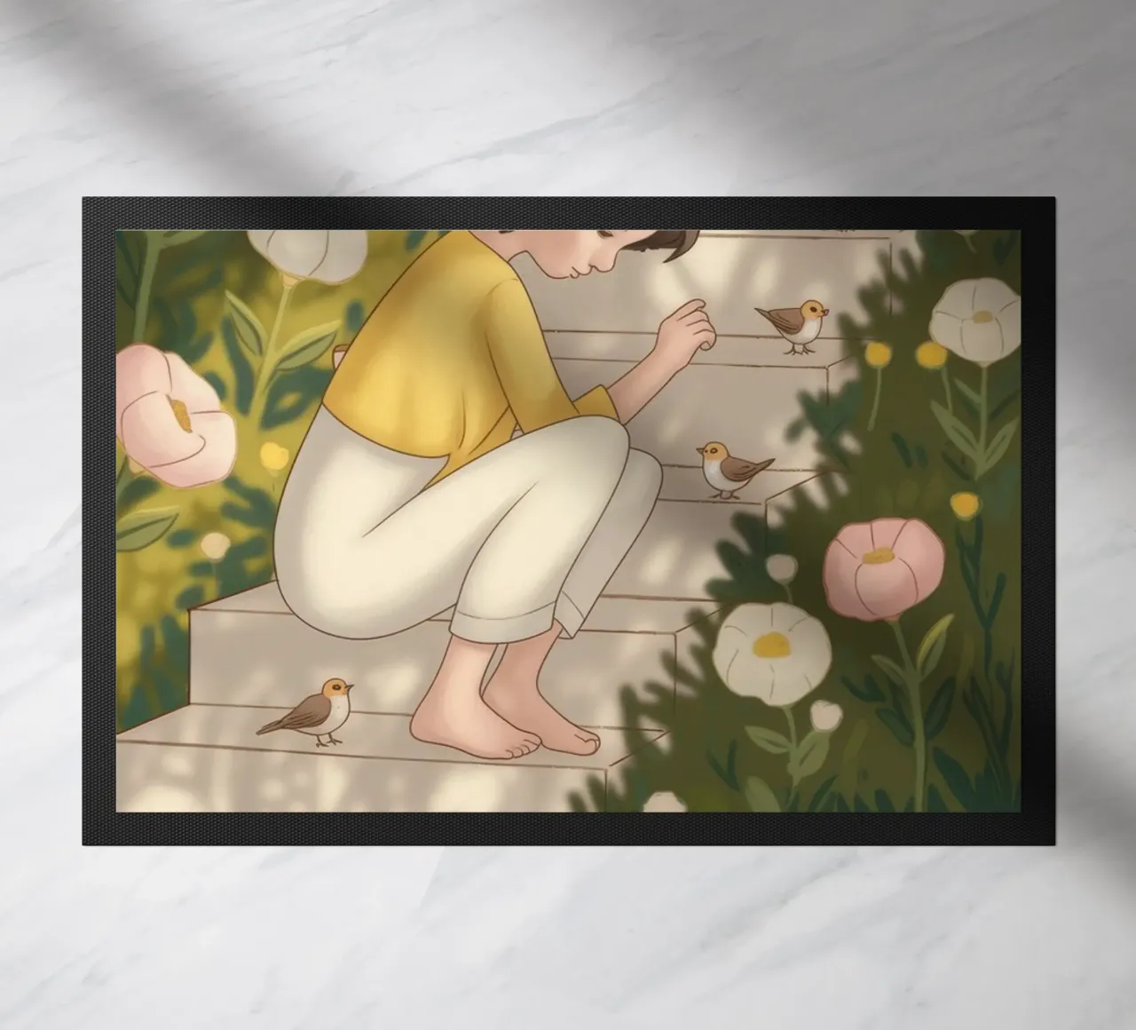 Momento di estrosità in giardino zerbino da Atelier Tiga