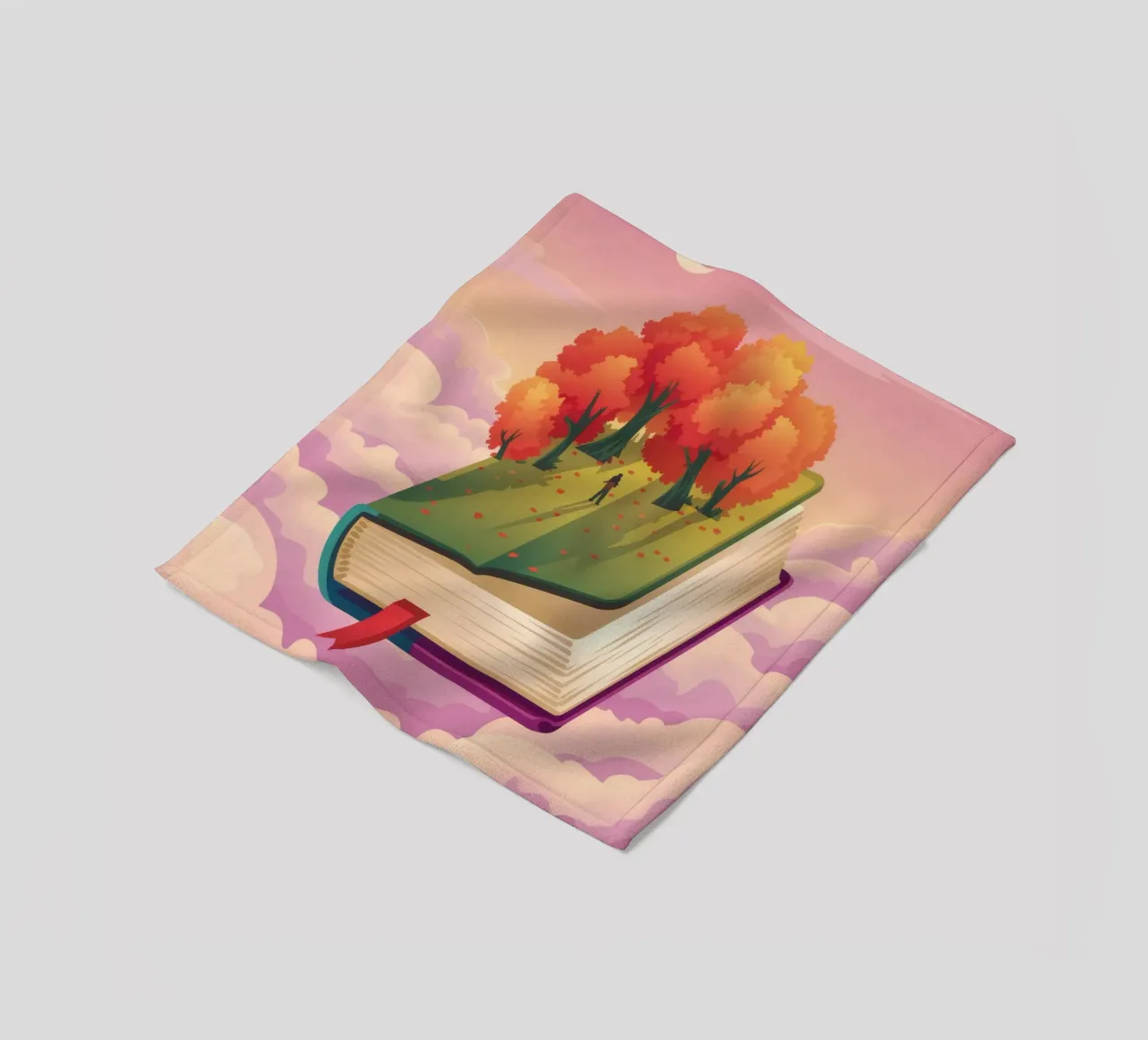 Dreamy Literary Escape fleece blanket by Atelier Tiga