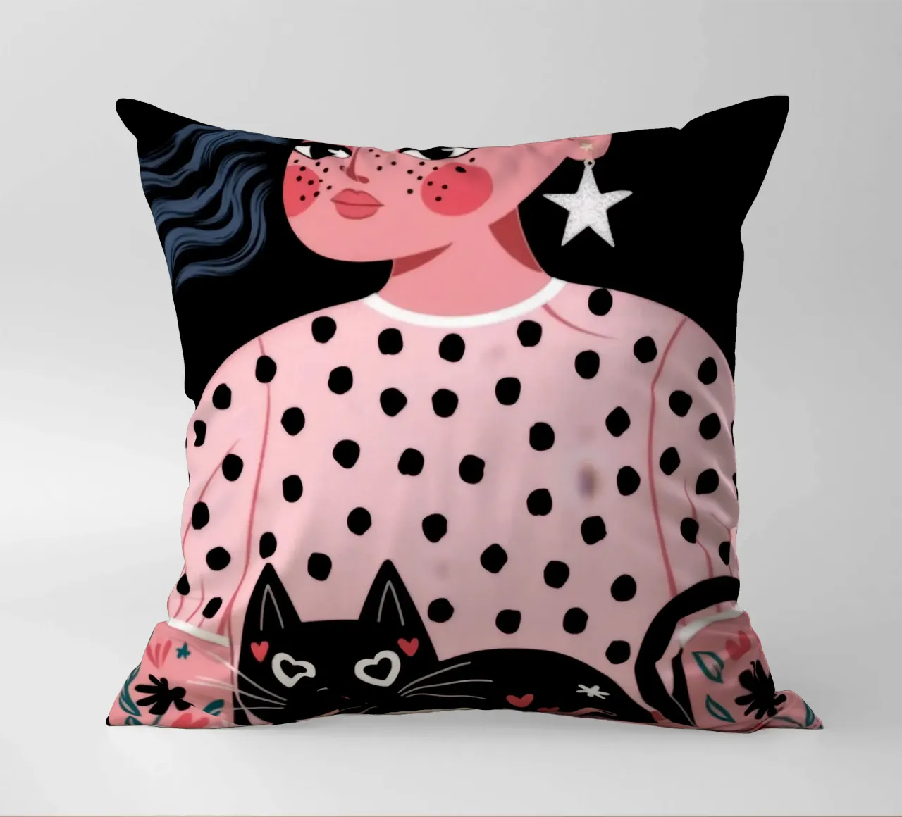 Fascino a pois in grassetto cuscino da Atelier Tiga