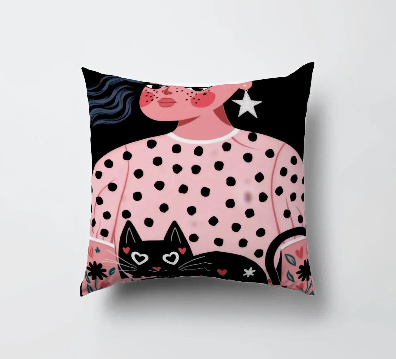 Fascino a pois in grassetto cuscino da Atelier Tiga