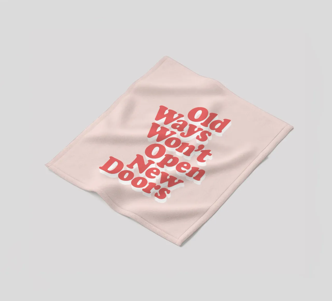 Old Ways Won't Open New Doors Typography Design fleece blanket by THE MOTIVATED TYPE