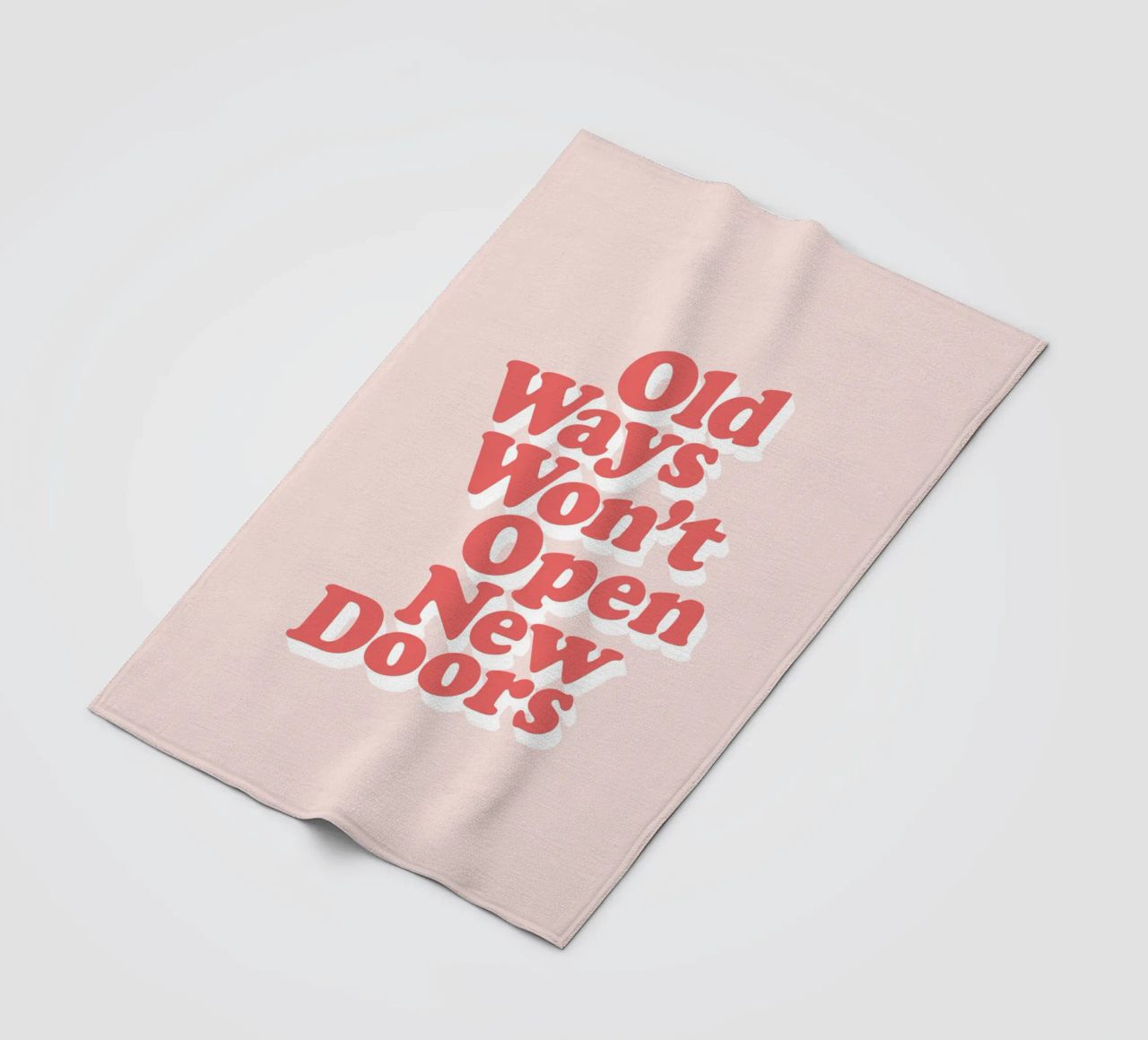 Old Ways Won't Open New Doors Typography Design fleece blanket by THE MOTIVATED TYPE