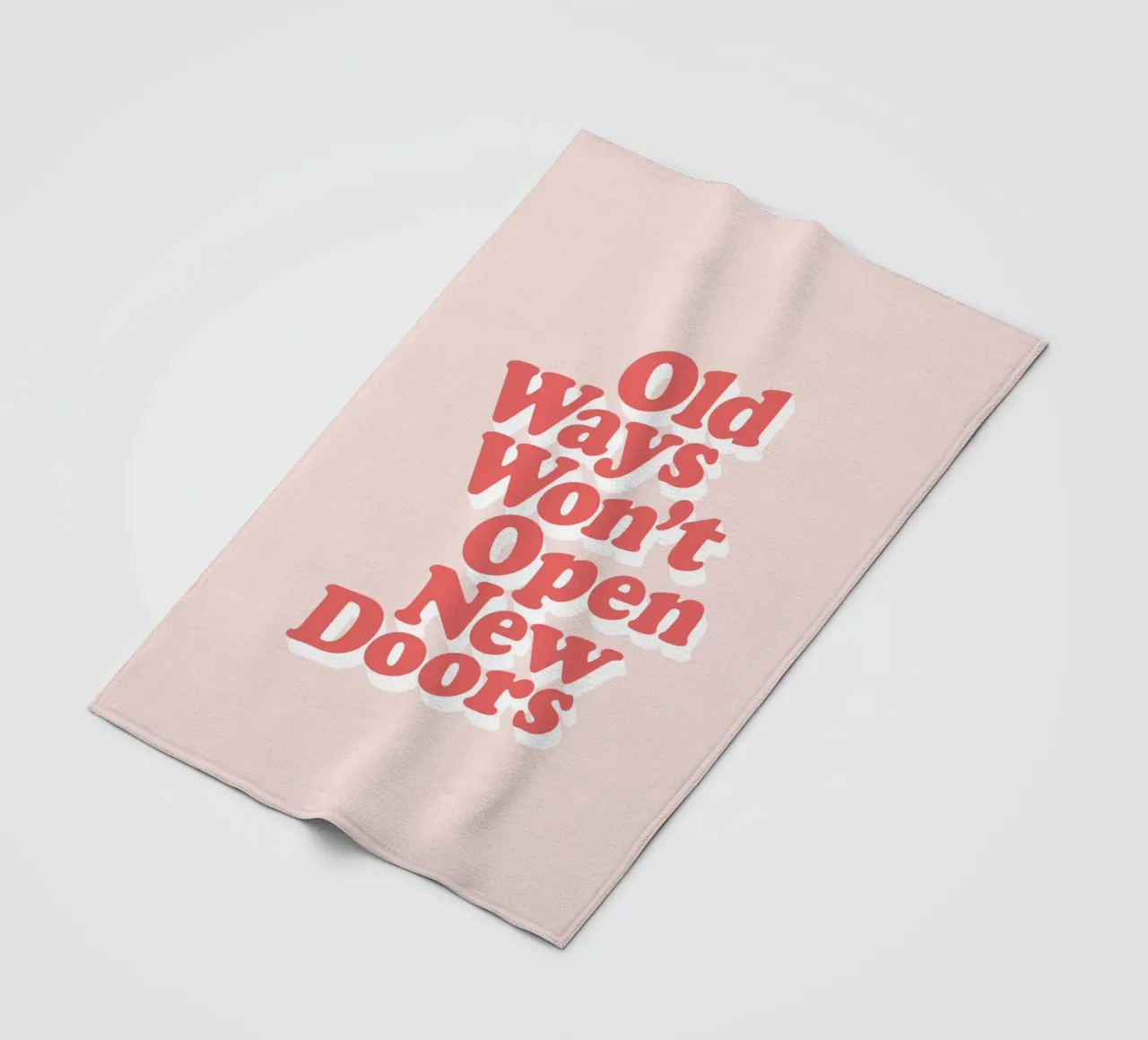 Old Ways Won't Open New Doors Tipografía Diseño manta de franela de THE MOTIVATED TYPE