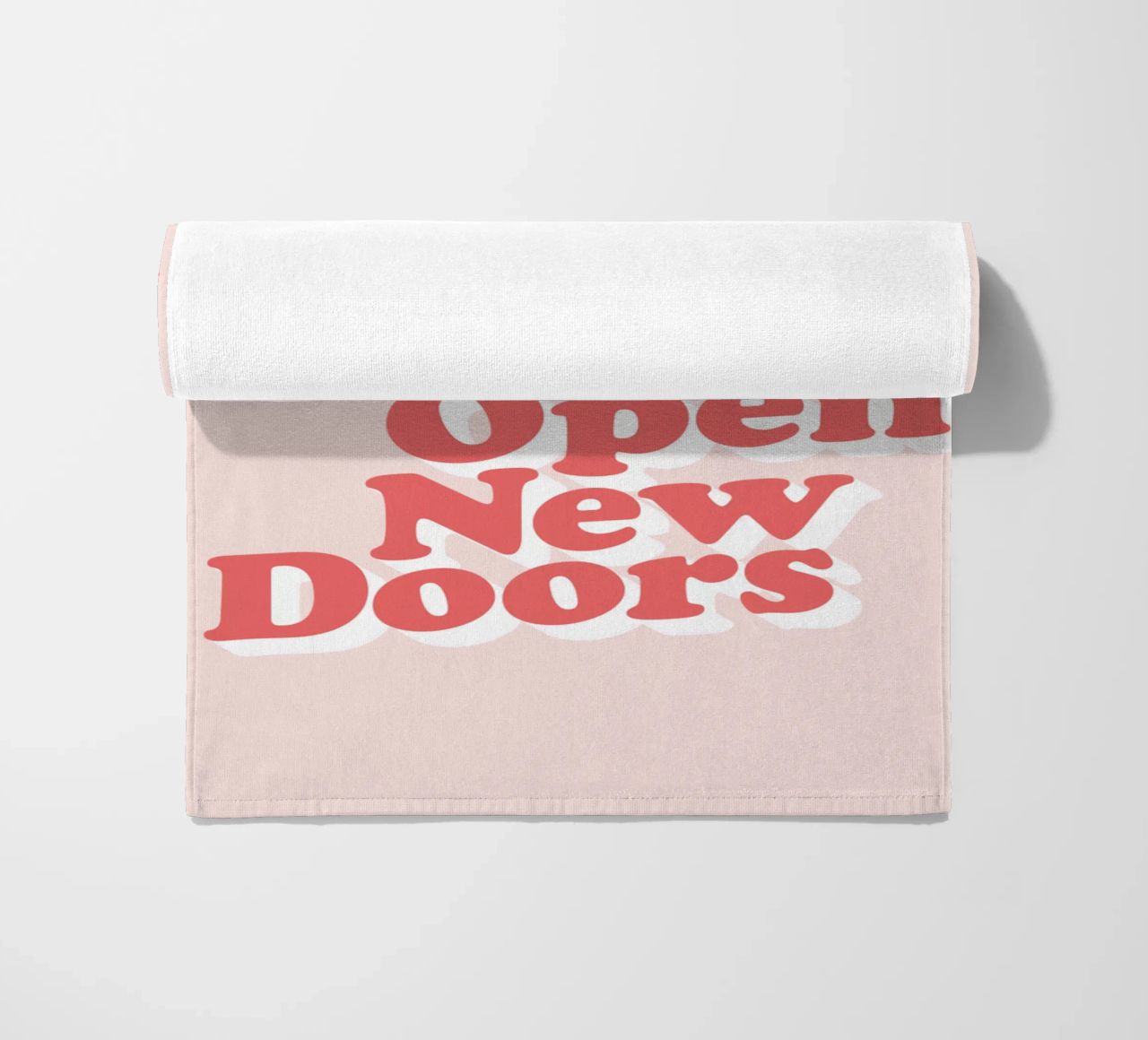 Old Ways Won't Open New Doors Typography Design beach towel by THE MOTIVATED TYPE