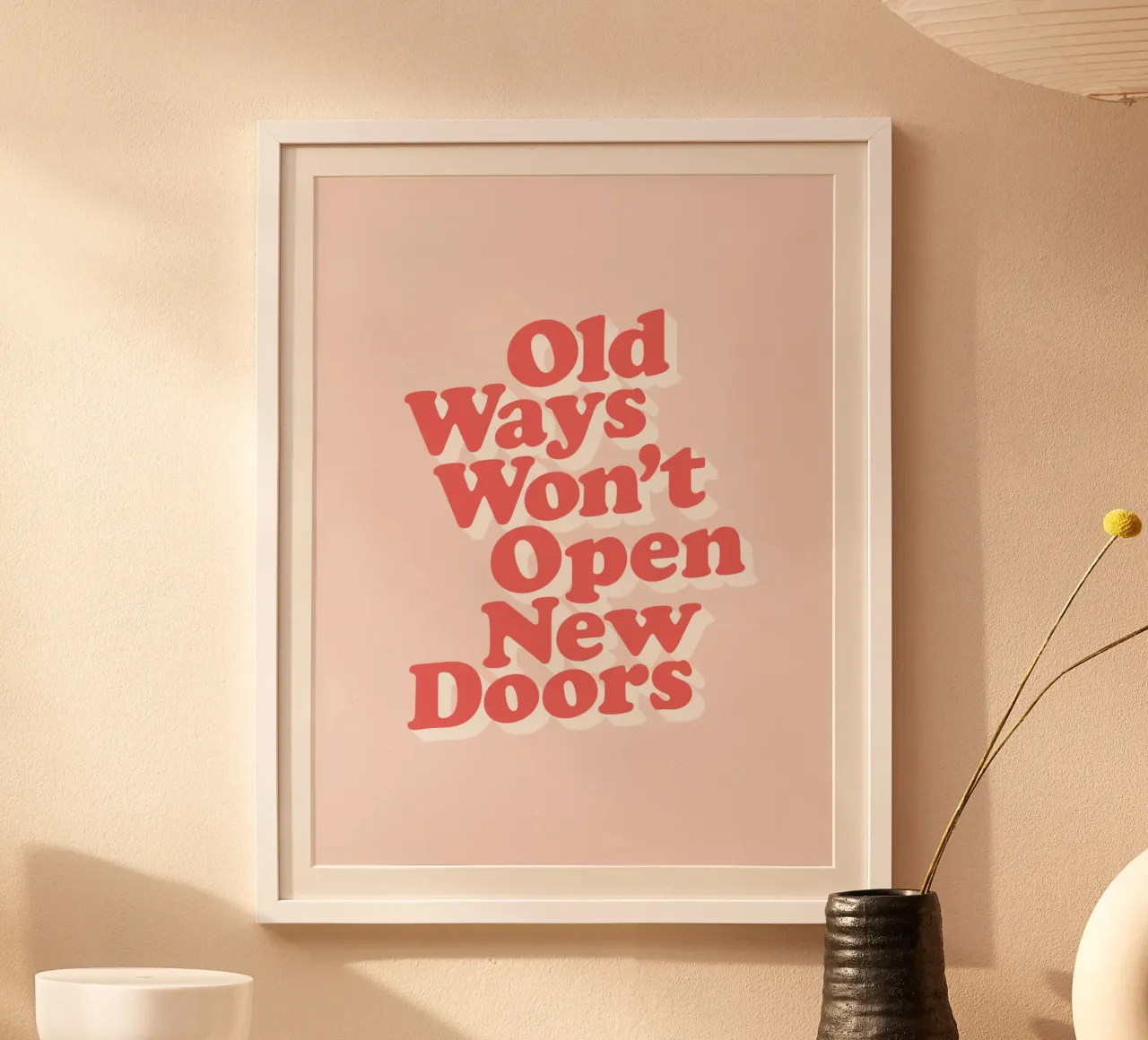 Les vieilles méthodes n'ouvrent pas de nouvelles portes Typographie Design poster de THE MOTIVATED TYPE