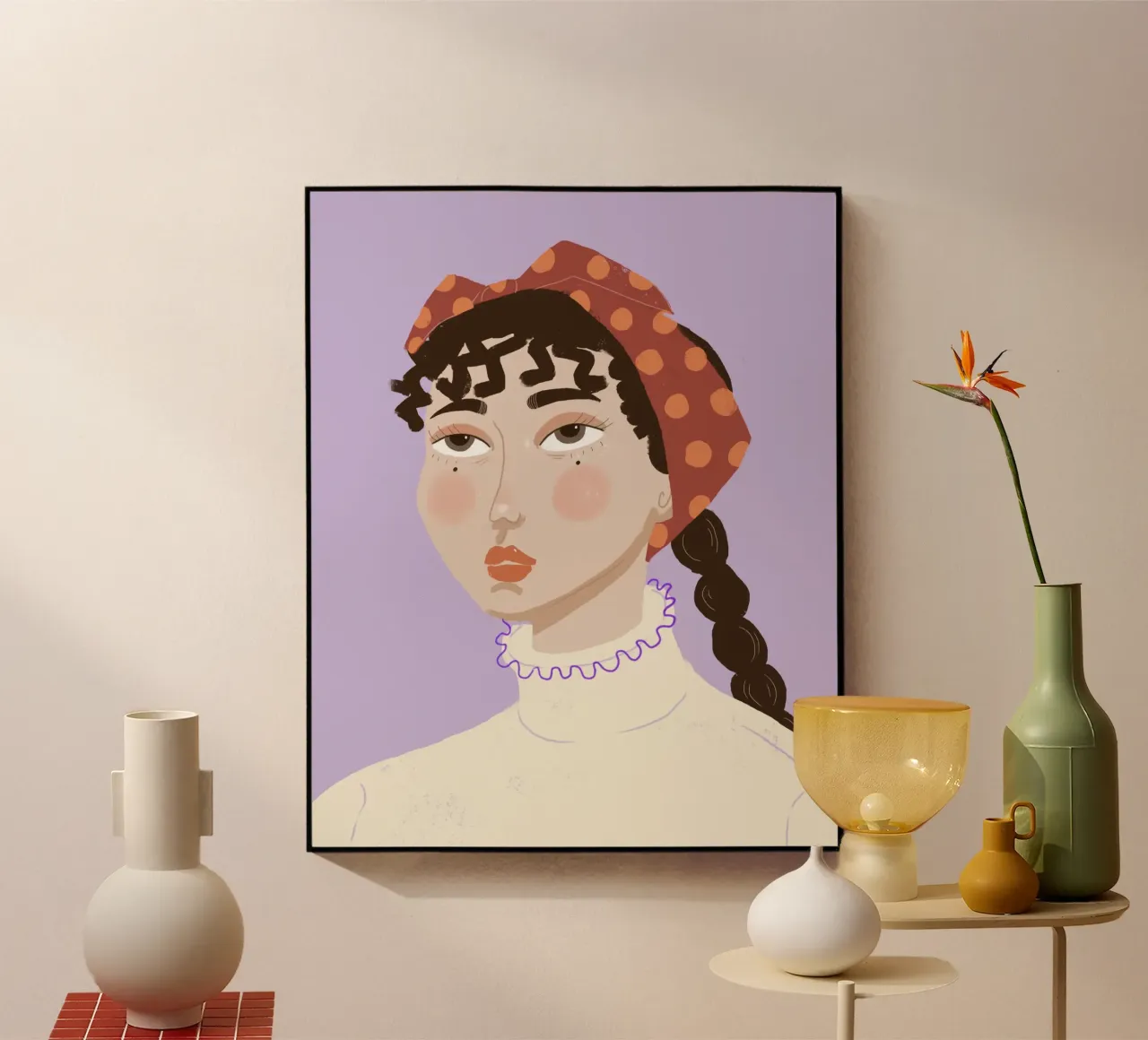 Ritratto con sciarpa plexiglass da ANIPI studio graphique