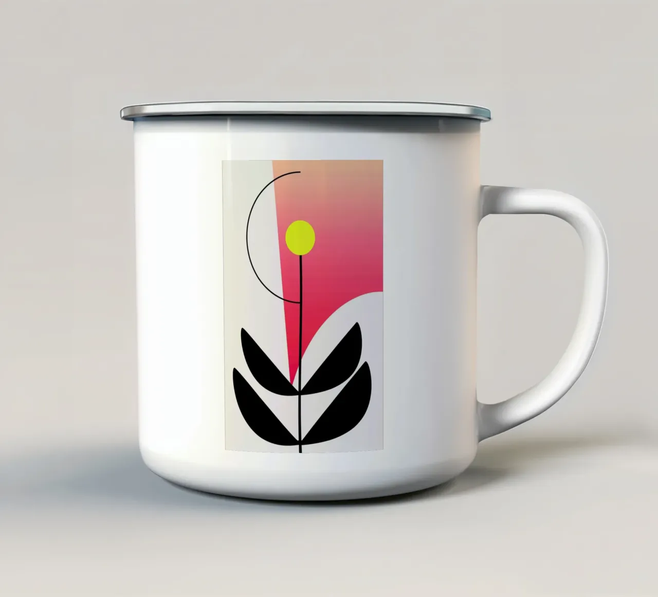 Rainbow Flower tazza in smalto da Kubistika