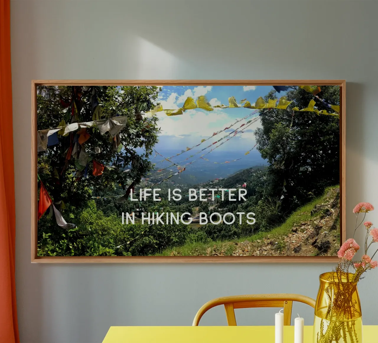 Life is better in hiking boots tela con Cornice a cassetta da Happy 😃 Art 🎨 by Christine Schnoell