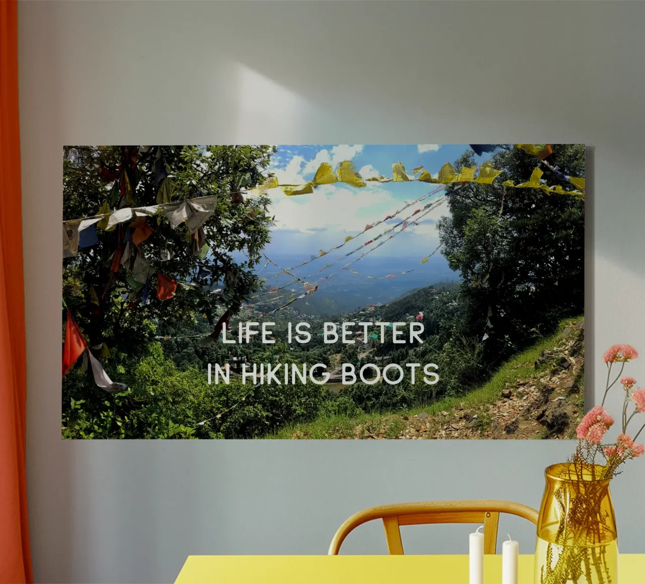 Life is better in hiking boots tela con Cornice a cassetta da Happy 😃 Art 🎨 by Christine Schnoell