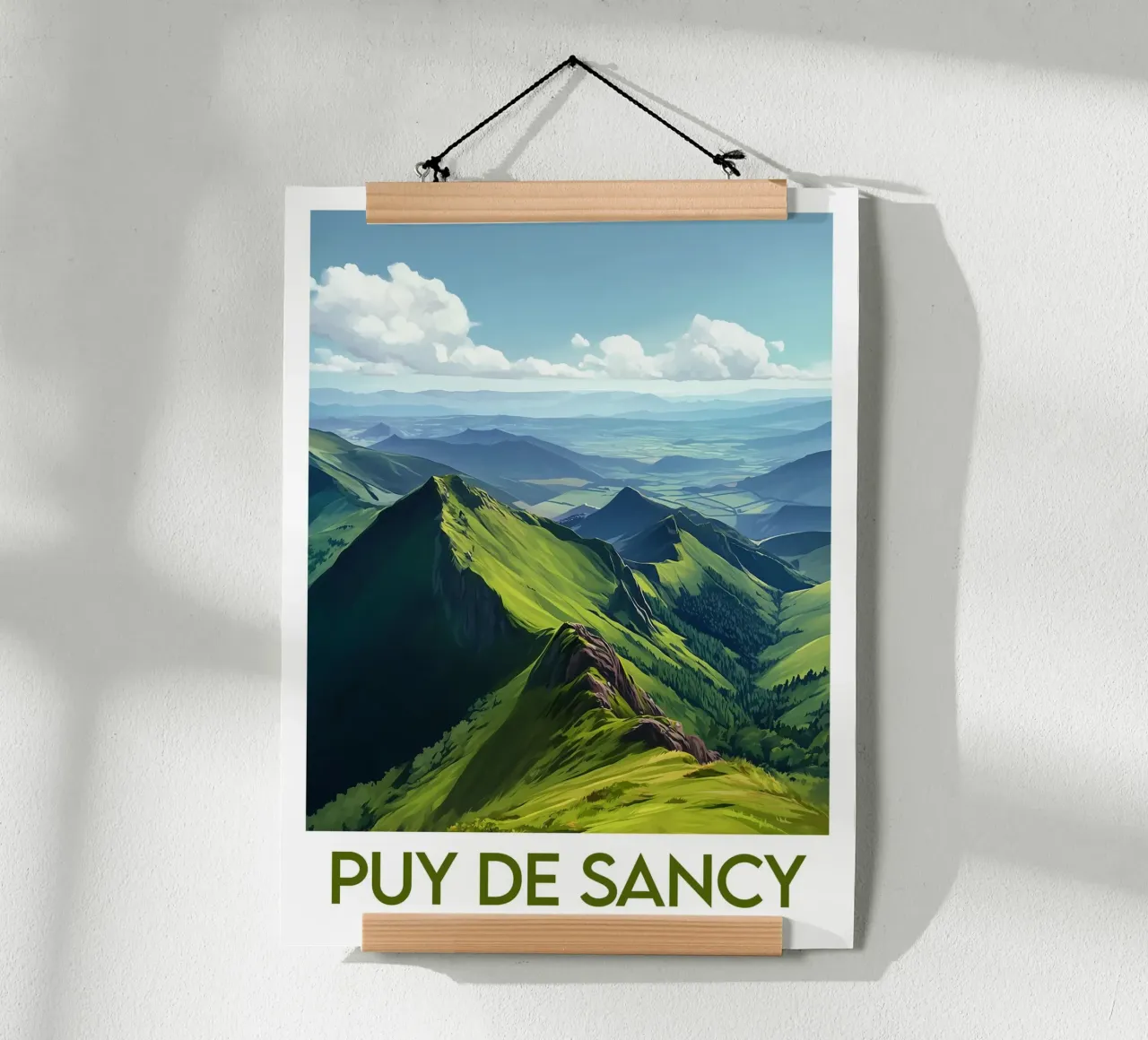 Poster Puy de Sancy poster con telaio in legno da Frame the World