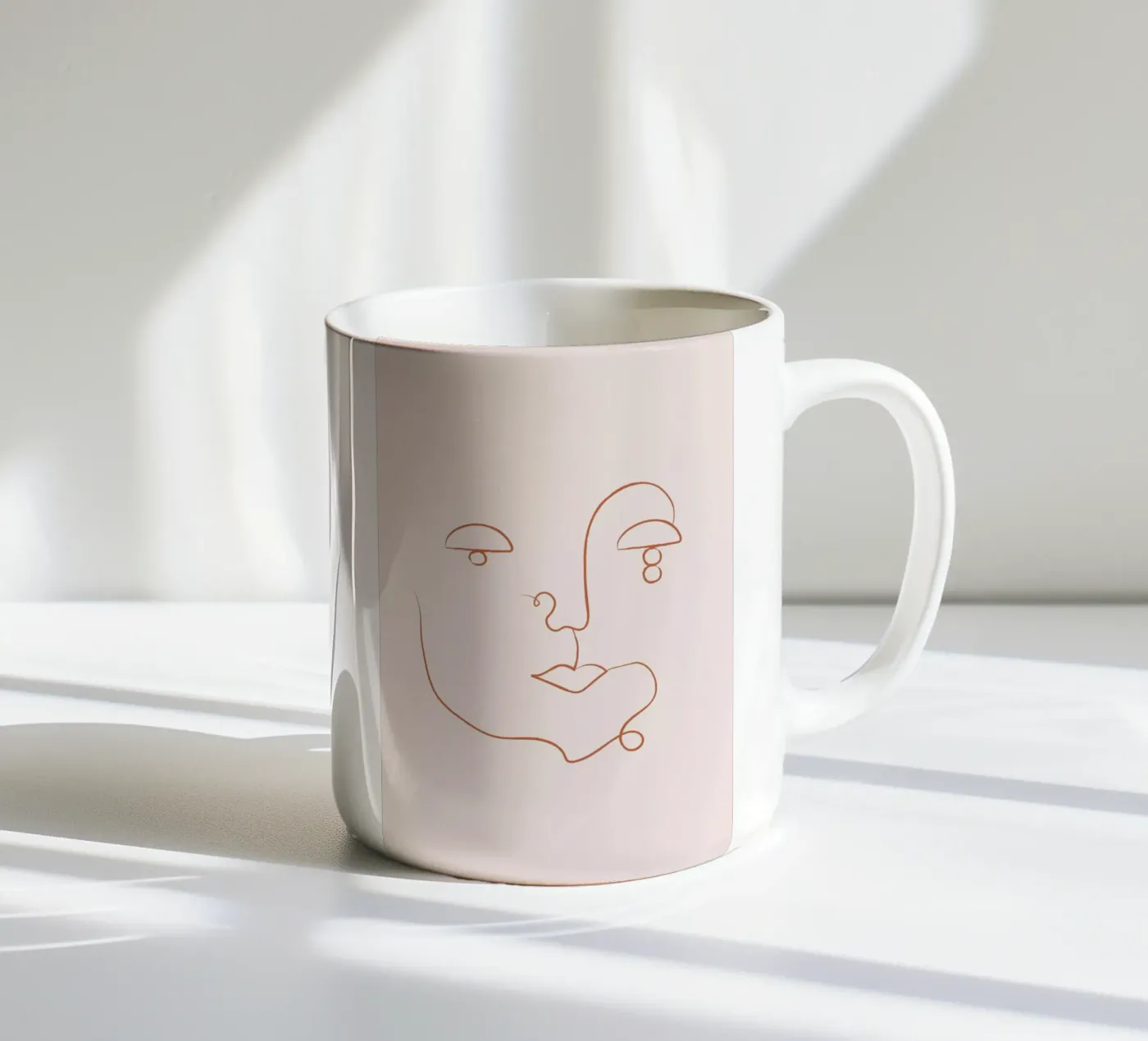 Visage ceramic mug by Pure