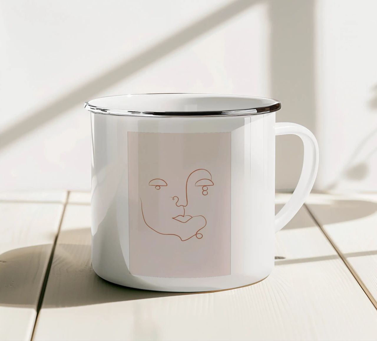 Visage tazza in smalto da Pure