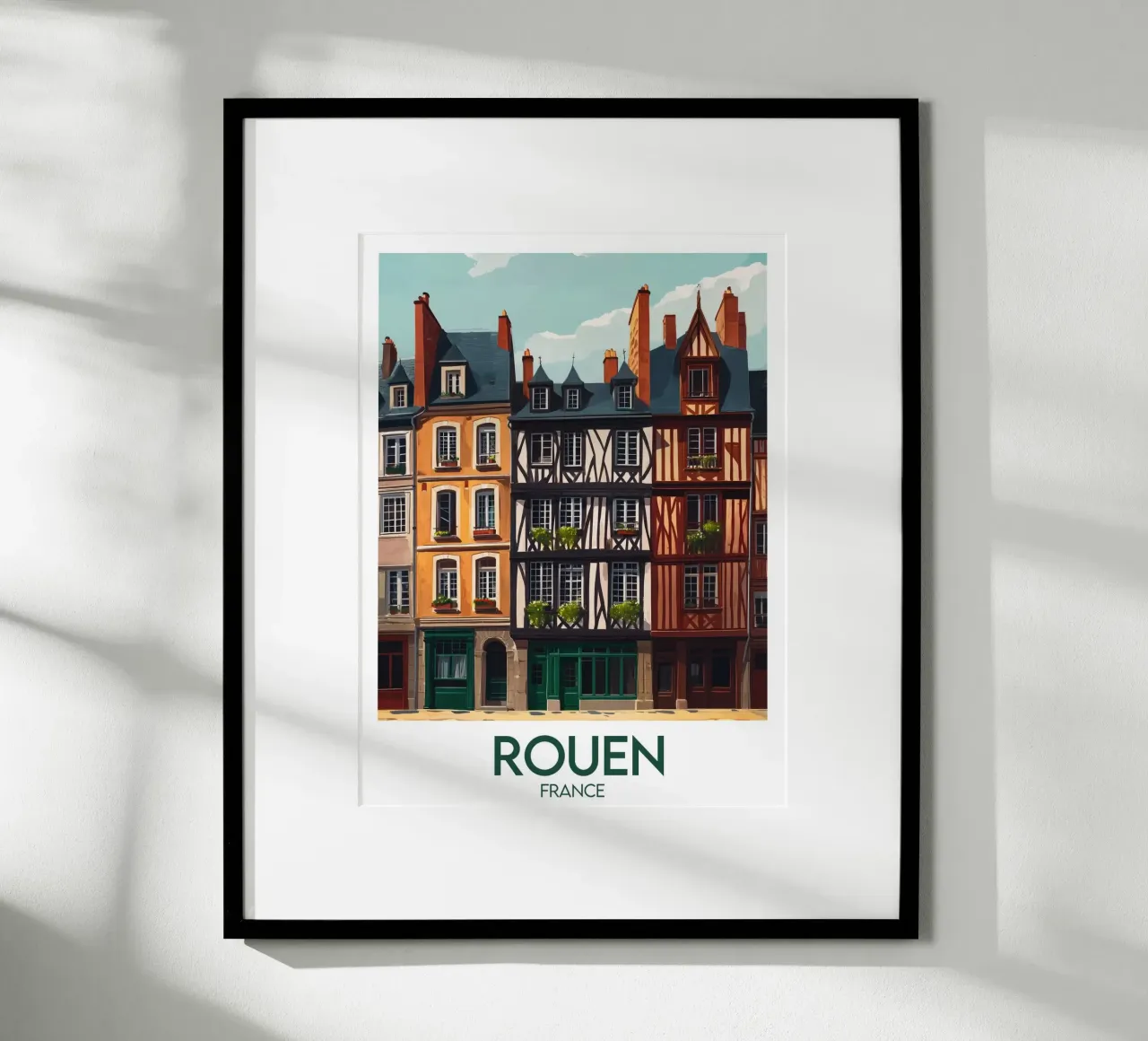 Affiche Rouen France poster de Frame the World