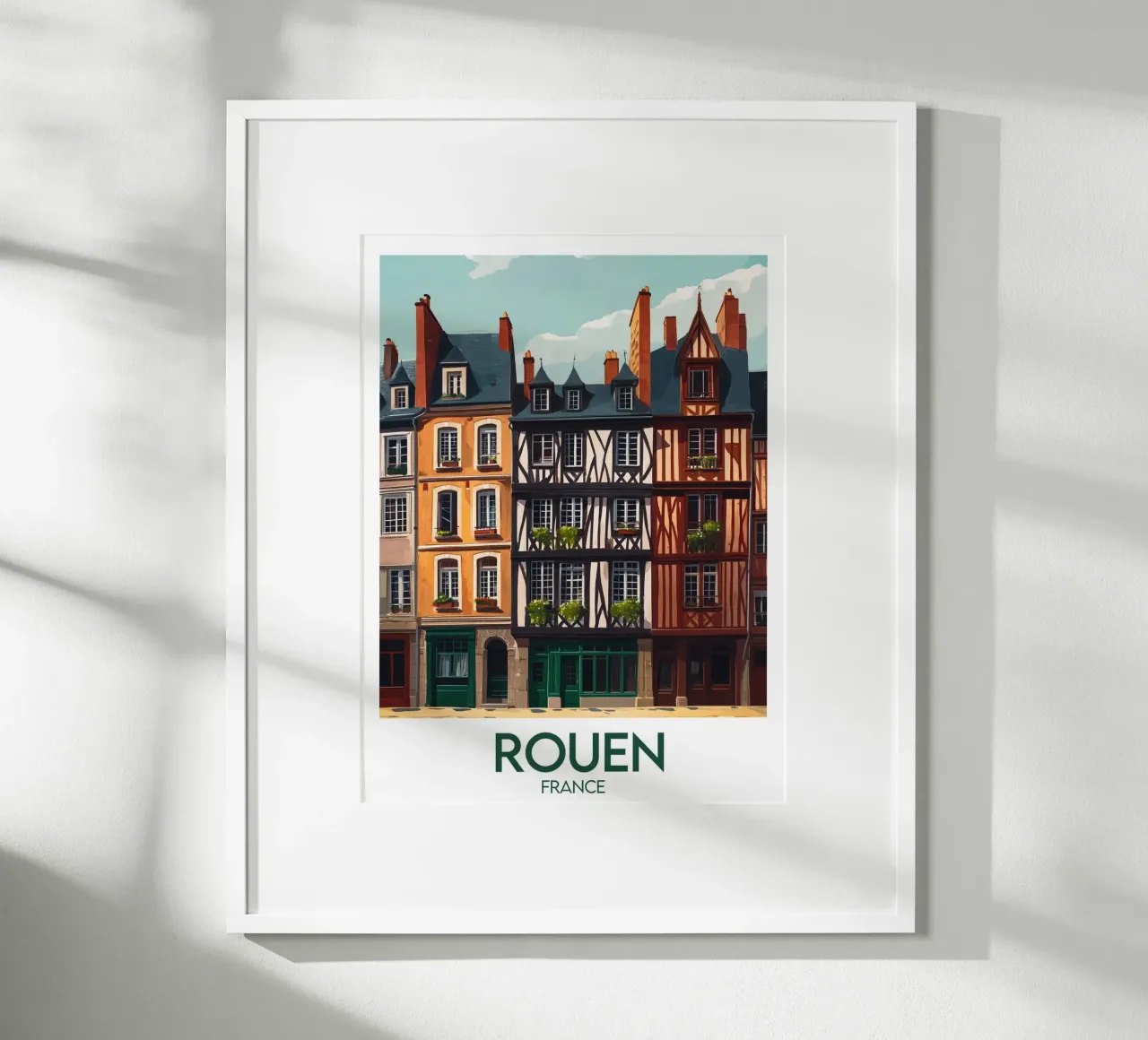 Affiche Rouen France poster de Frame the World