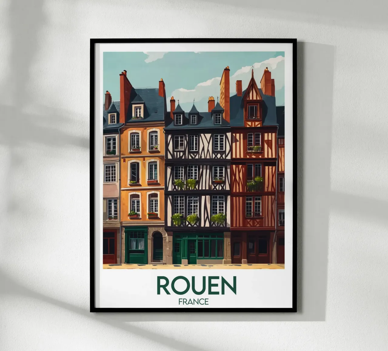 Affiche Rouen France poster de Frame the World
