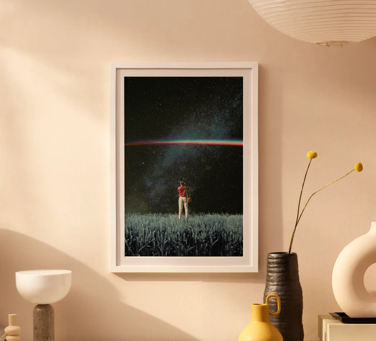 Saw the Light poster con telaio in legno da Frank Moth