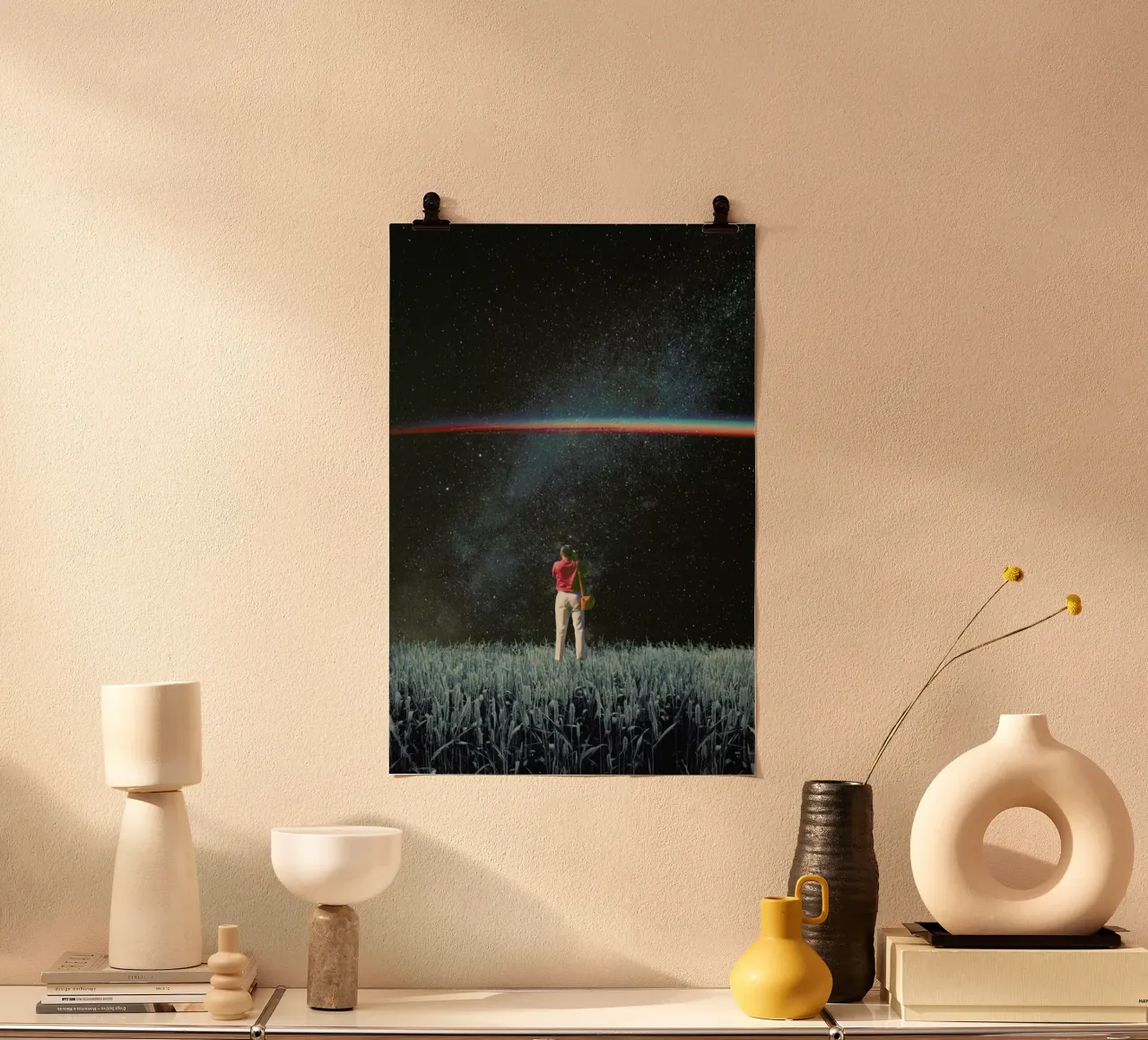 Saw the Light poster con telaio in legno da Frank Moth