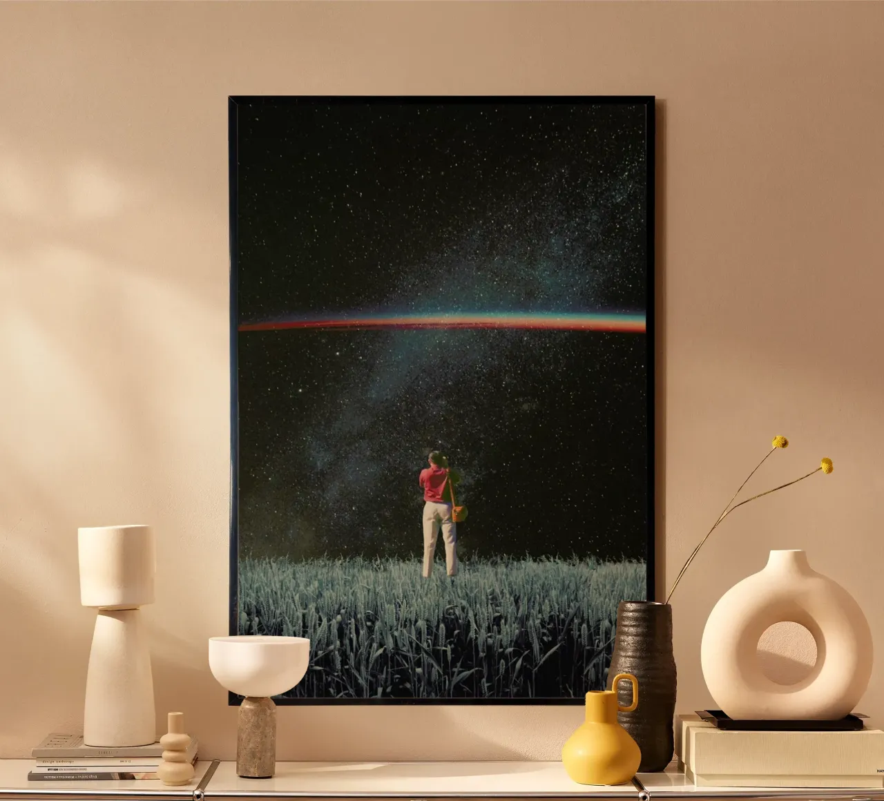 Saw the Light poster con telaio in legno da Frank Moth