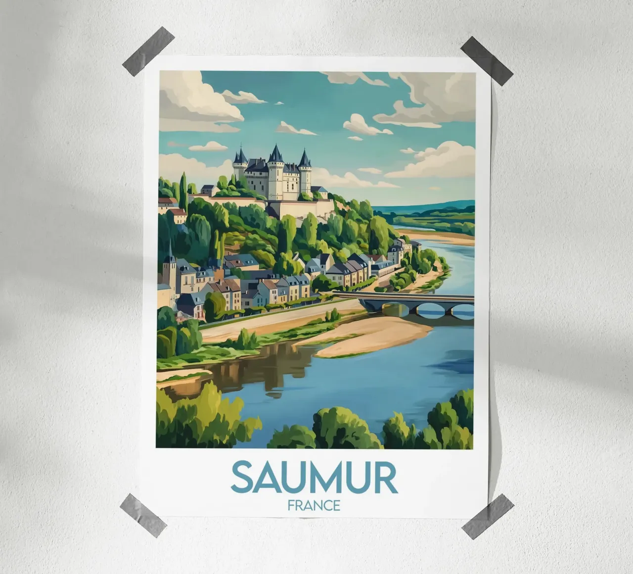 Affiche Saumur carta hahnemühle da Frame the World
