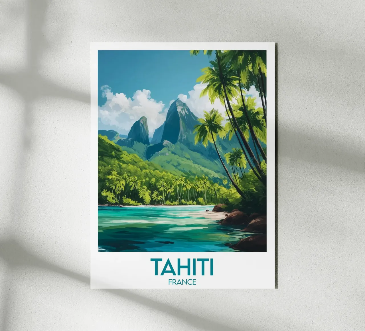 Affiche Tahiti alluminio dibond da Frame the World