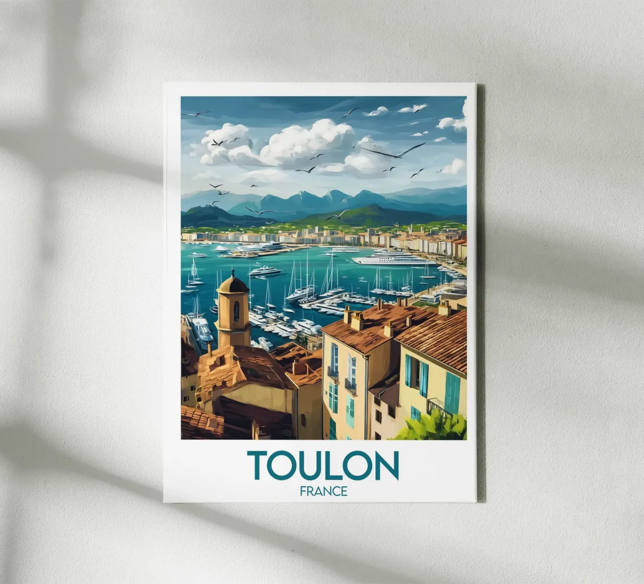 Affiche Toulon toile de Frame the World