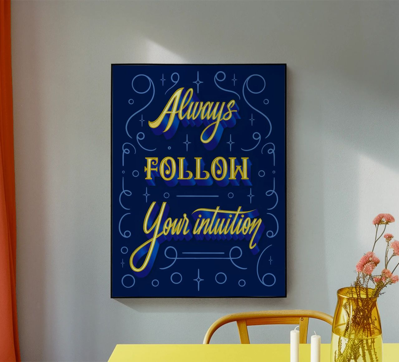 Always follow your intuition plexiglass da Glettering