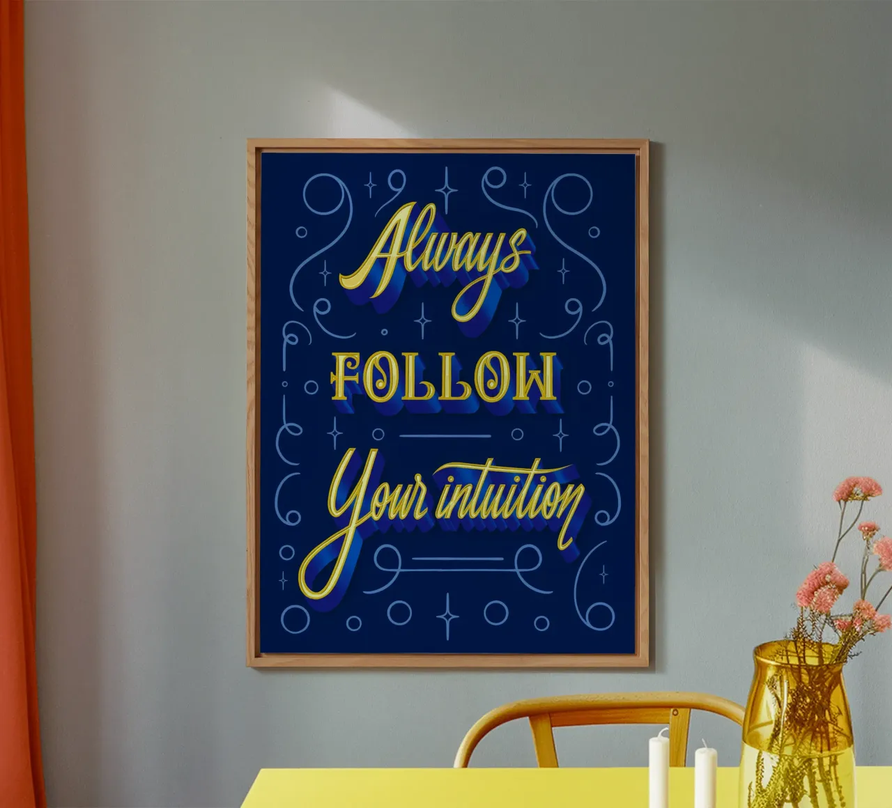 Always follow your intuition alluminio dibond da Glettering