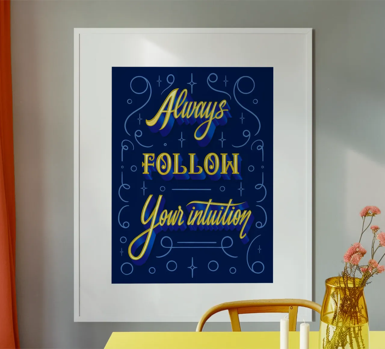Always follow your intuition carta hahnemühle da Glettering