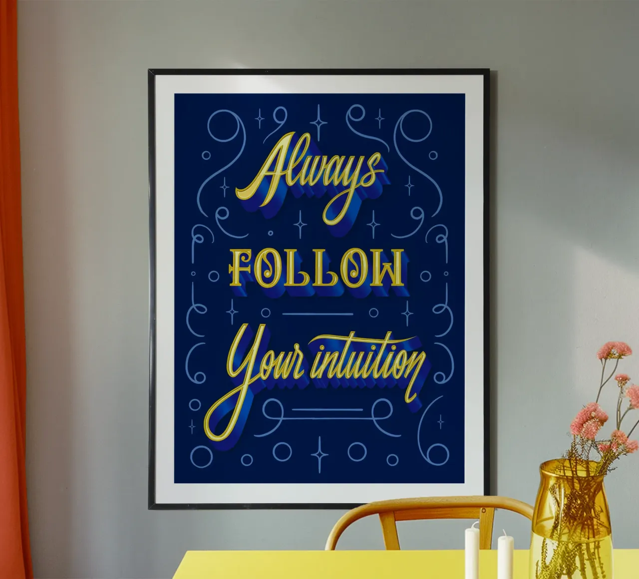 Always follow your intuition hahnemühle by Glettering