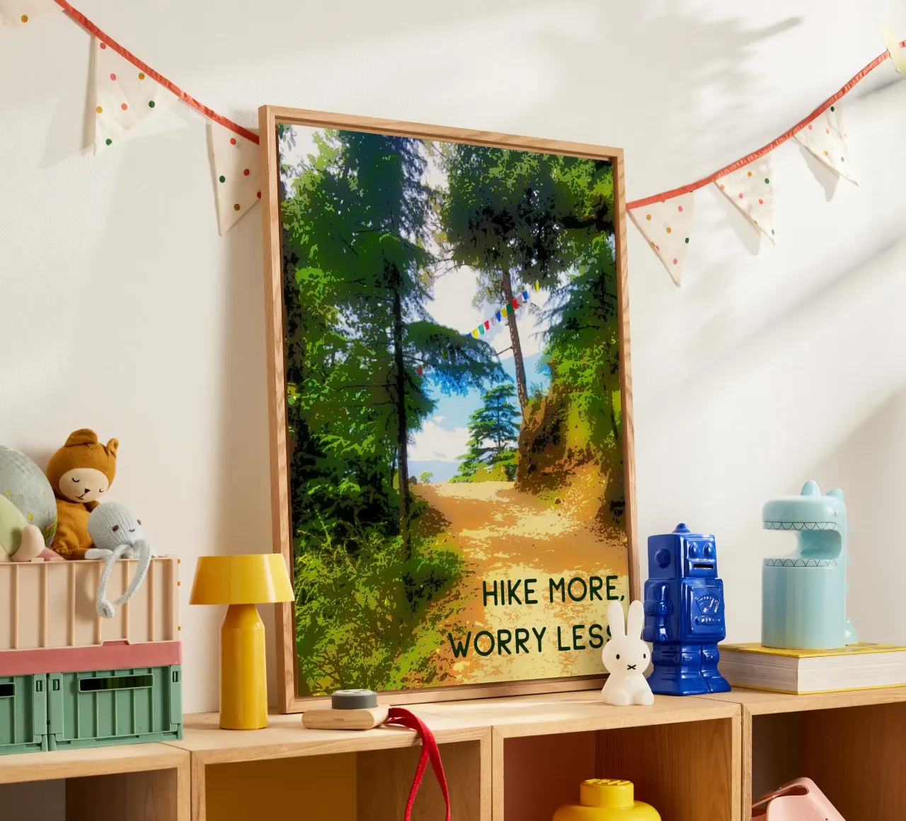 Hike more, worry less. plexiglass da Happy 😃 Art 🎨 by Christine Schnoell
