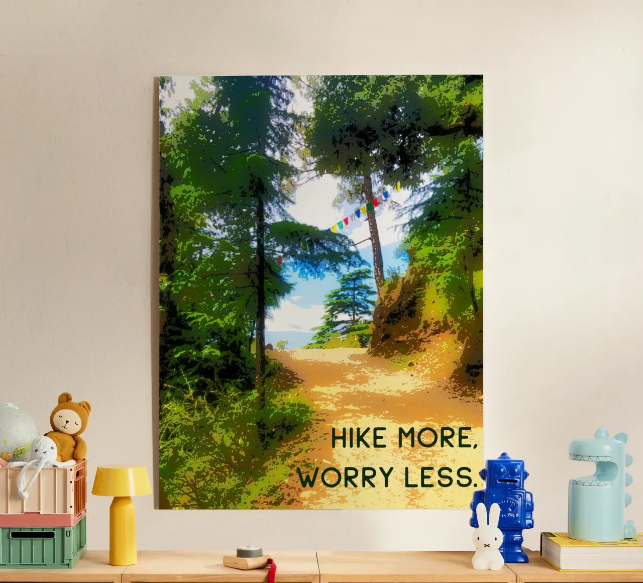 Hike more, worry less. plexiglass da Happy 😃 Art 🎨 by Christine Schnoell
