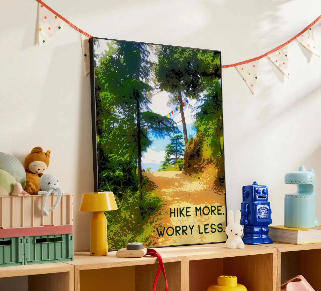Hike more, worry less. alluminio dibond da Happy 😃 Art 🎨 by Christine Schnoell