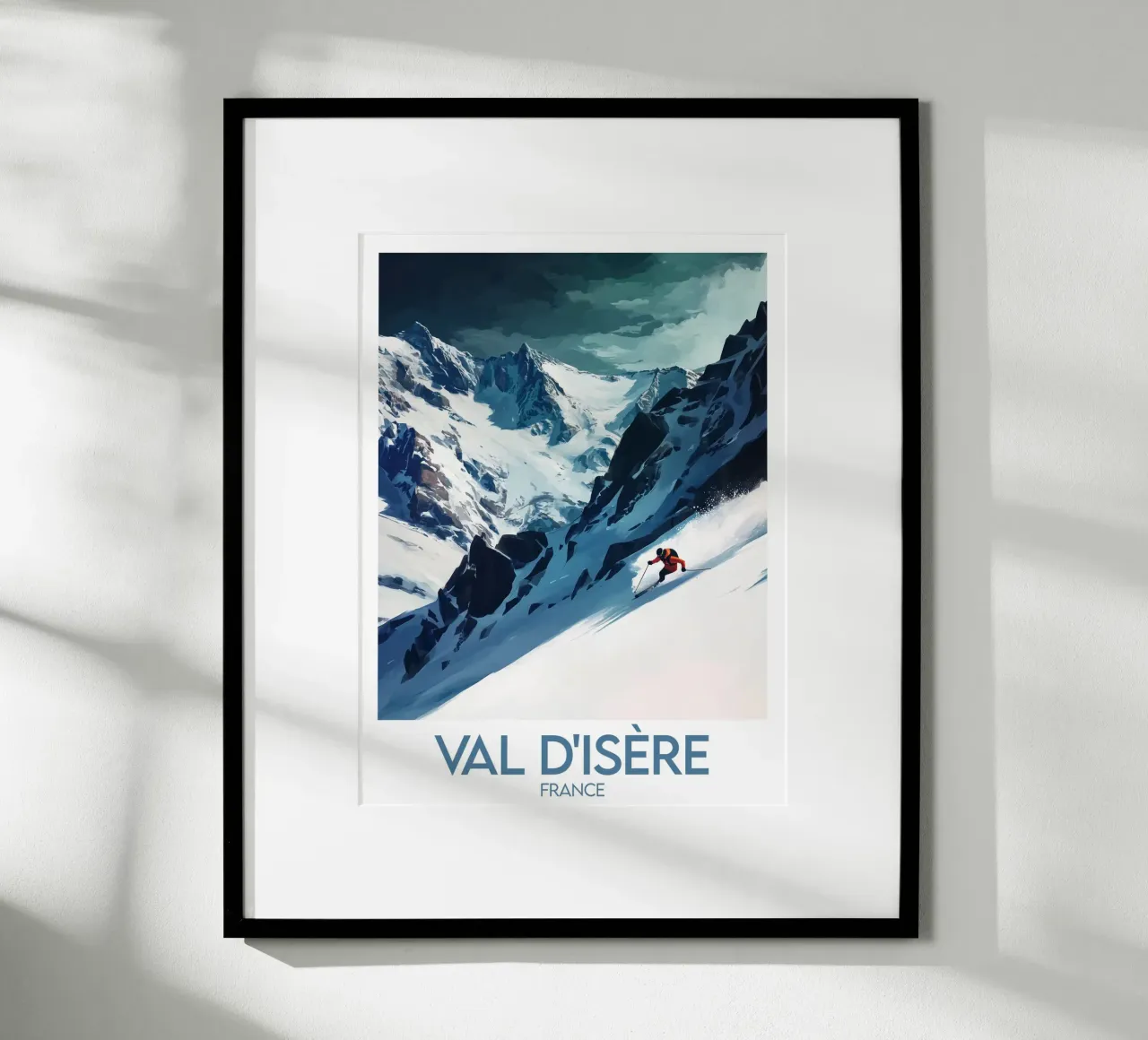 Affiche Val d’Isère France poster avec cadre en bois de Frame the World