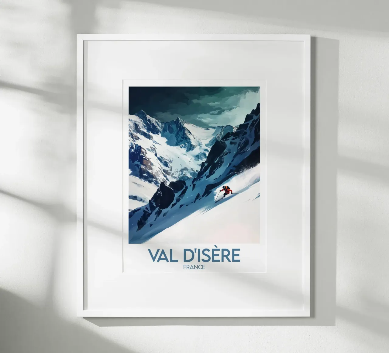 Affiche Val d’Isère France poster avec cadre en bois de Frame the World