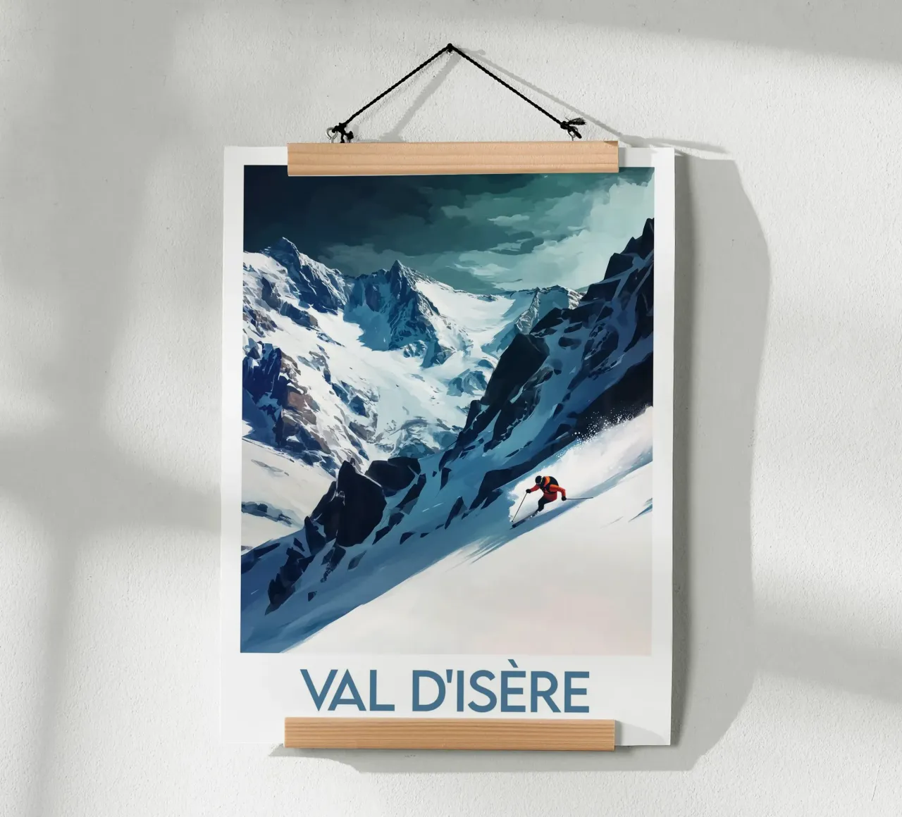 Affiche Val d’Isère France poster avec cadre en bois de Frame the World
