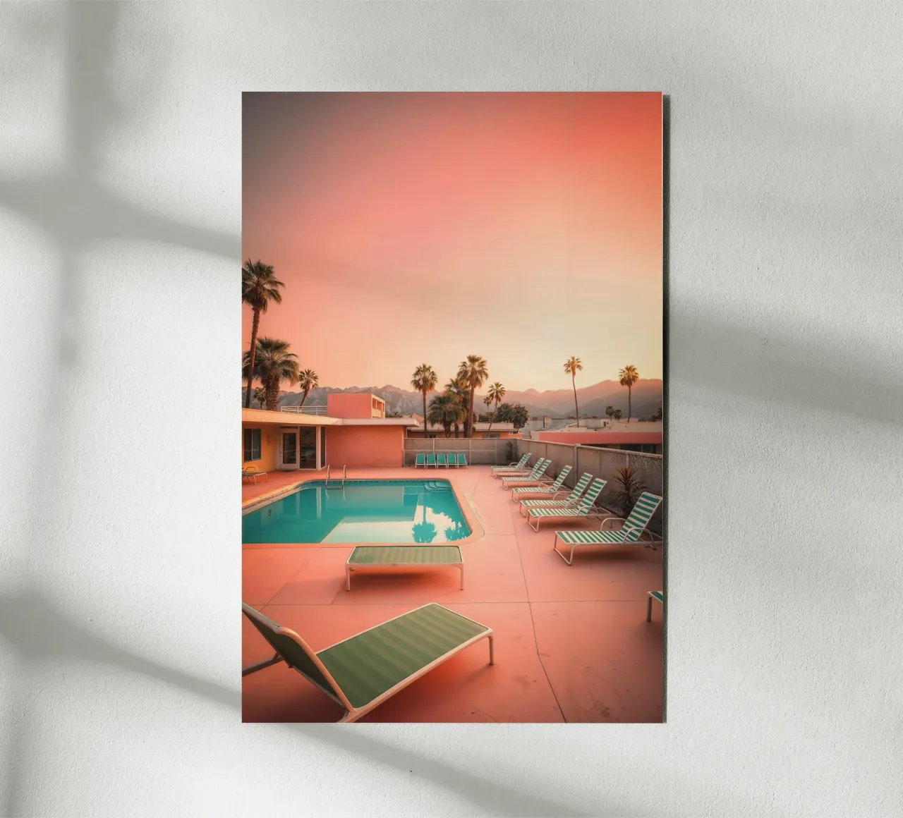 Poolside Dreams – Palm Springs Vibes alluminio dibond da BLICKPUNKT
