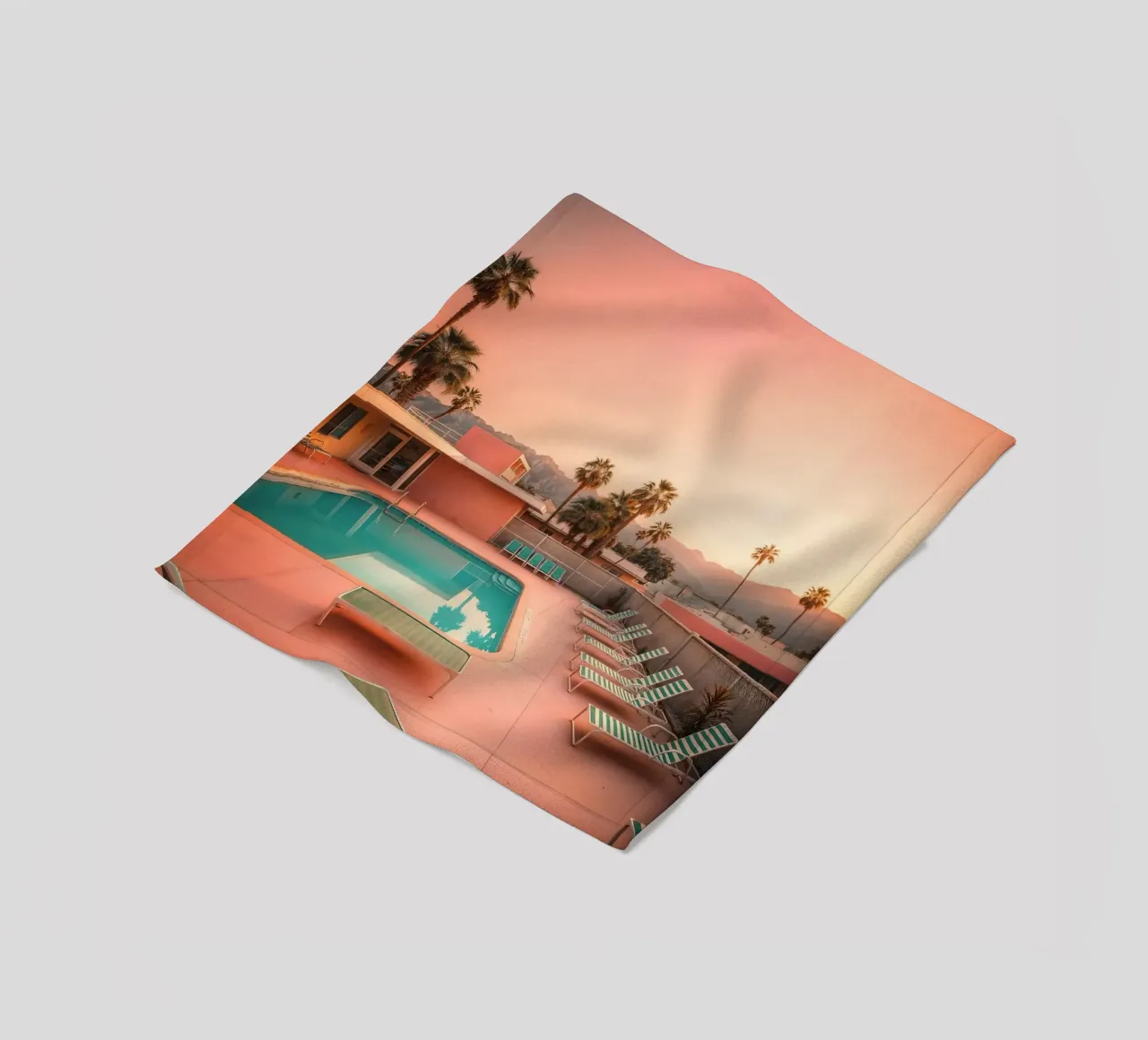 Poolside Dreams – Palm Springs Vibes coperta in pile da BLICKPUNKT