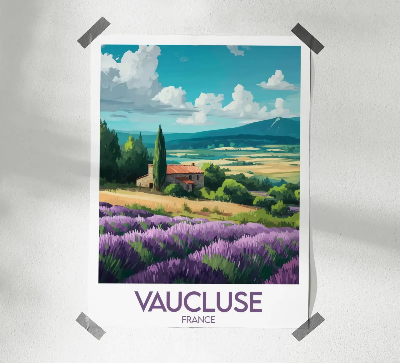 Poster Vaucluse France poster by Frame the World