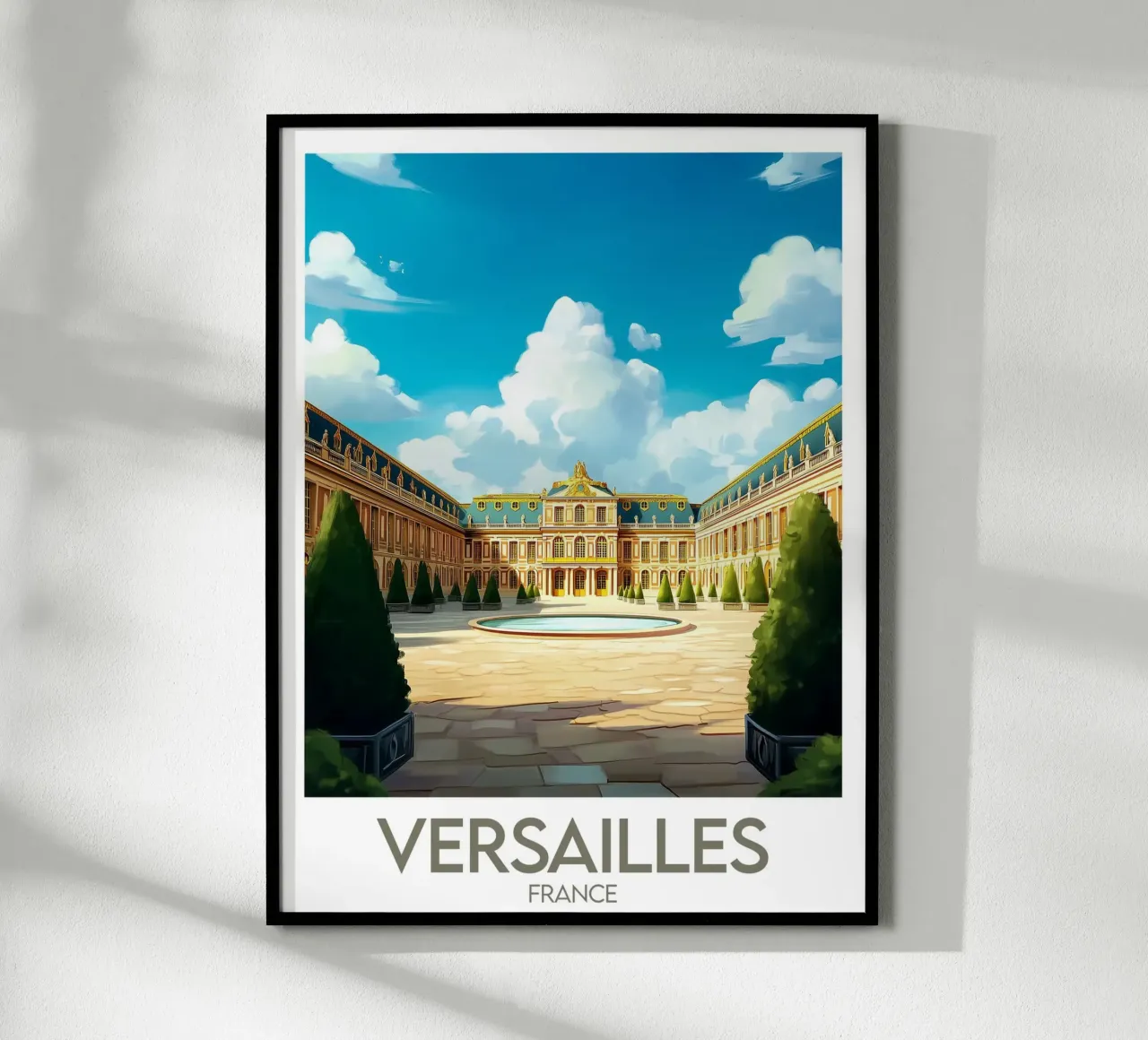 Poster di Versailles poster con telaio in legno da Frame the World