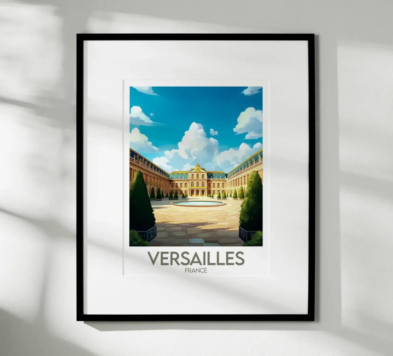 Poster di Versailles poster con telaio in legno da Frame the World