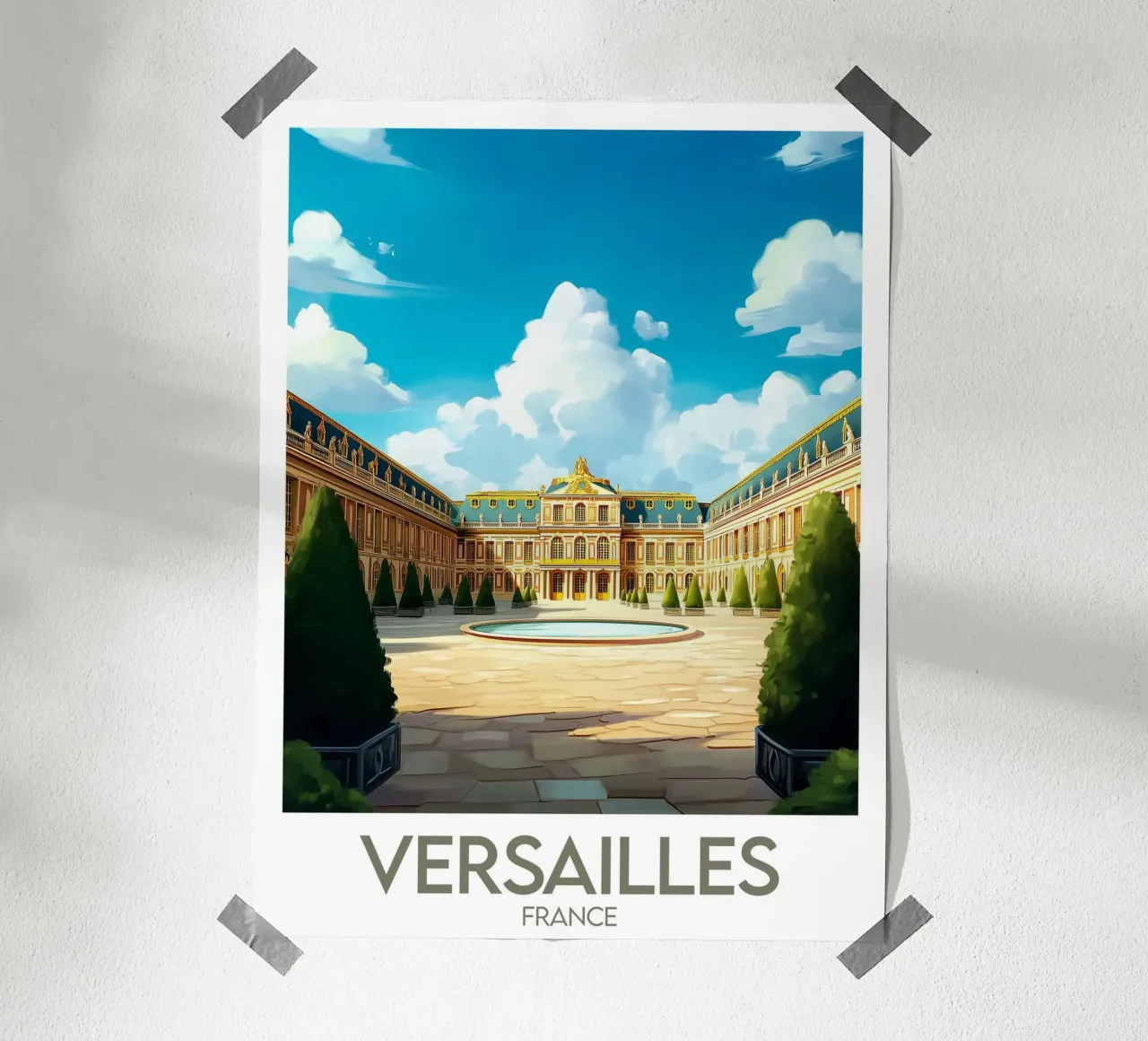 Poster di Versailles poster con telaio in legno da Frame the World